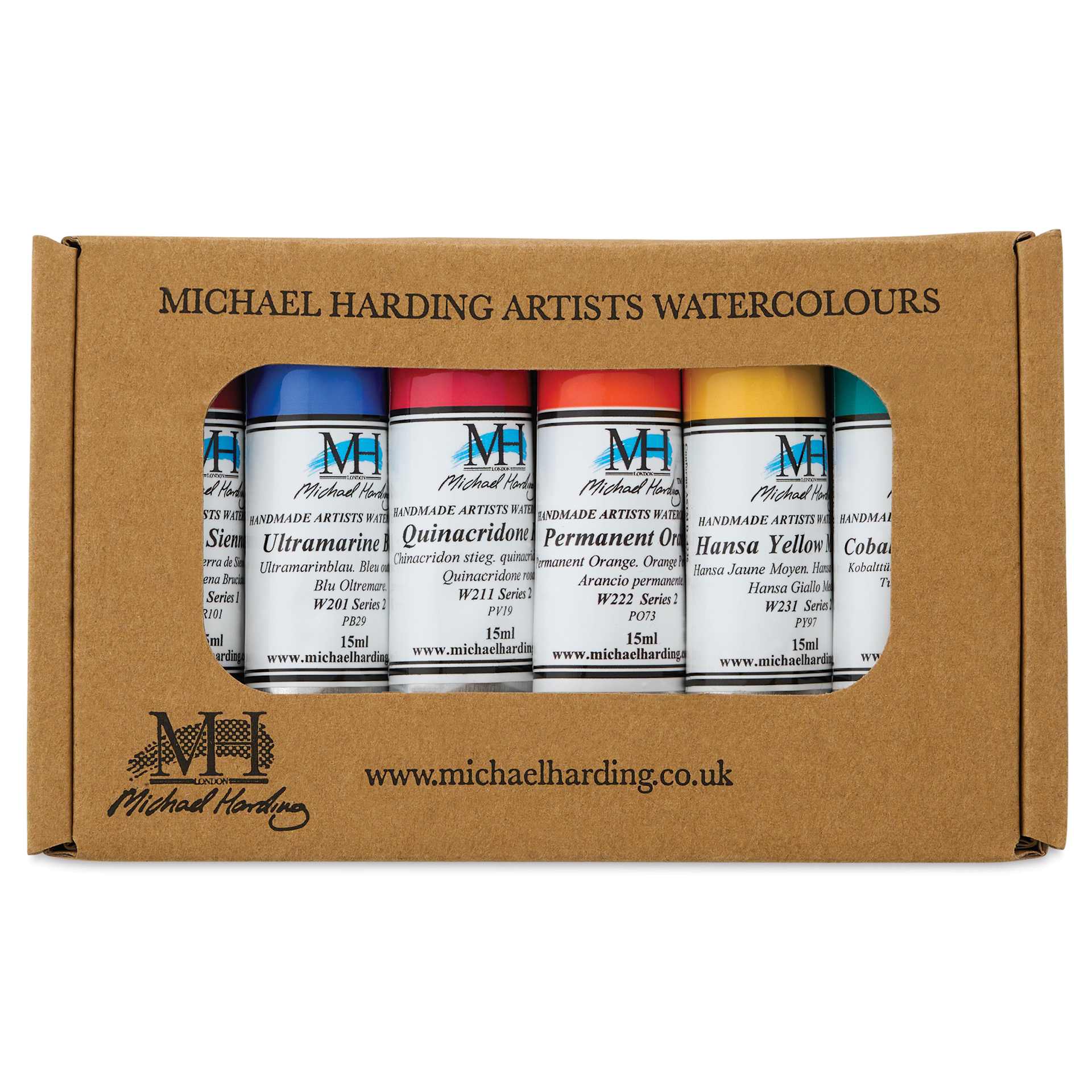Michael Harding Artists Watercolors - Set of 6, On the Move, 15 ml front of box