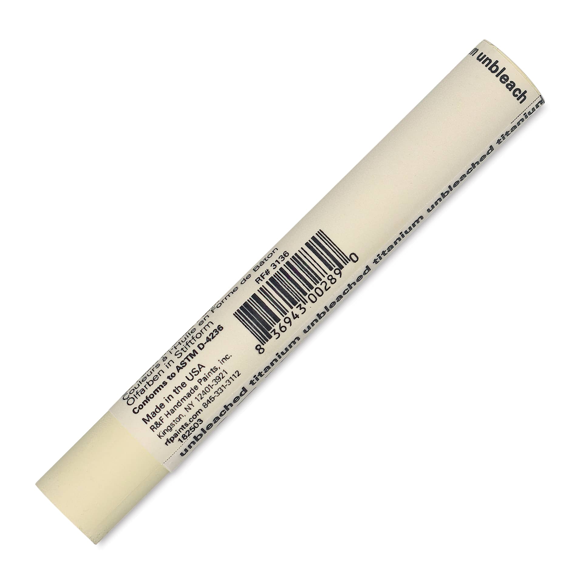 R&F Drawing Oil Stick - Unbleached Titanium, 12 ml back