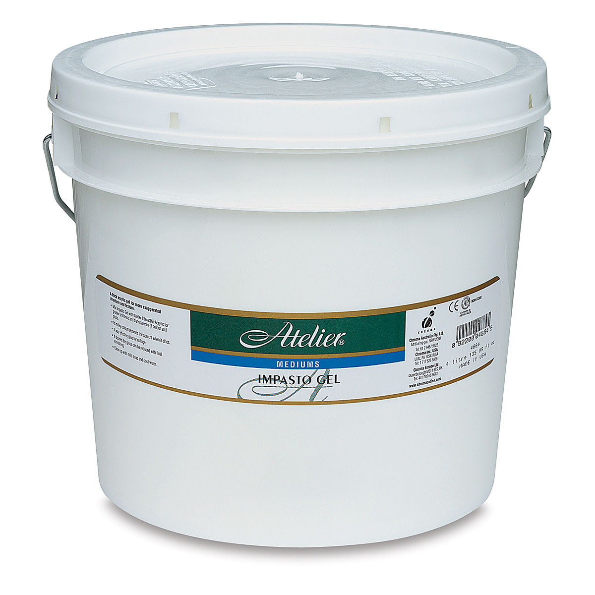 Chroma Atelier Heavy Gel - Front of 4 Liter Gloss Tub