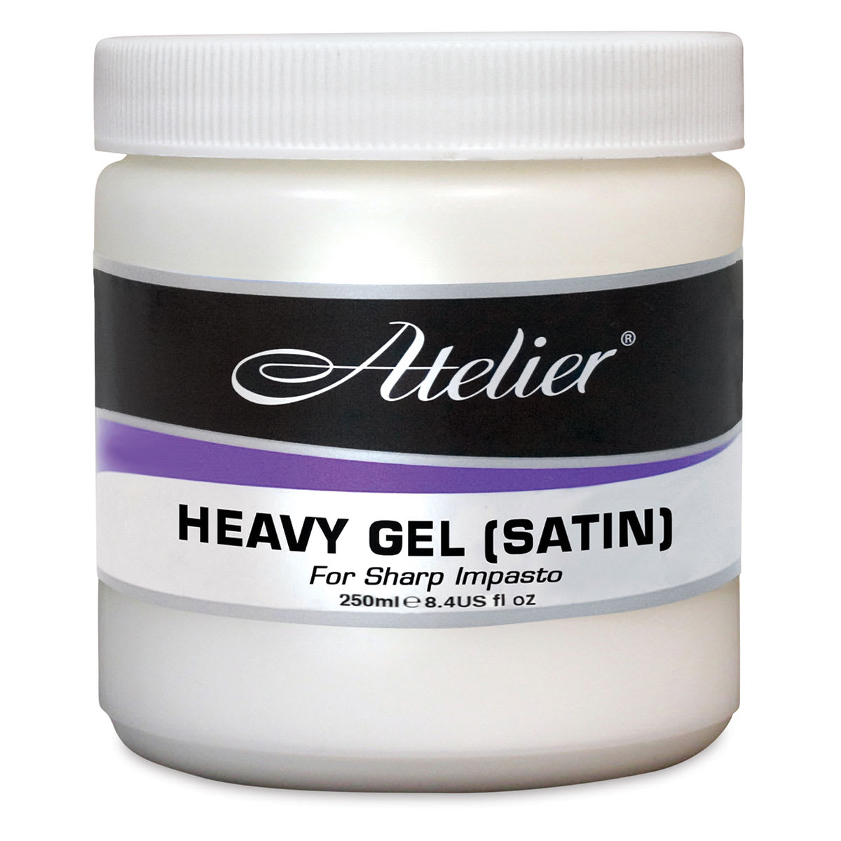 Chroma Atelier Heavy Gel - Front of 250 ml Satin Jar