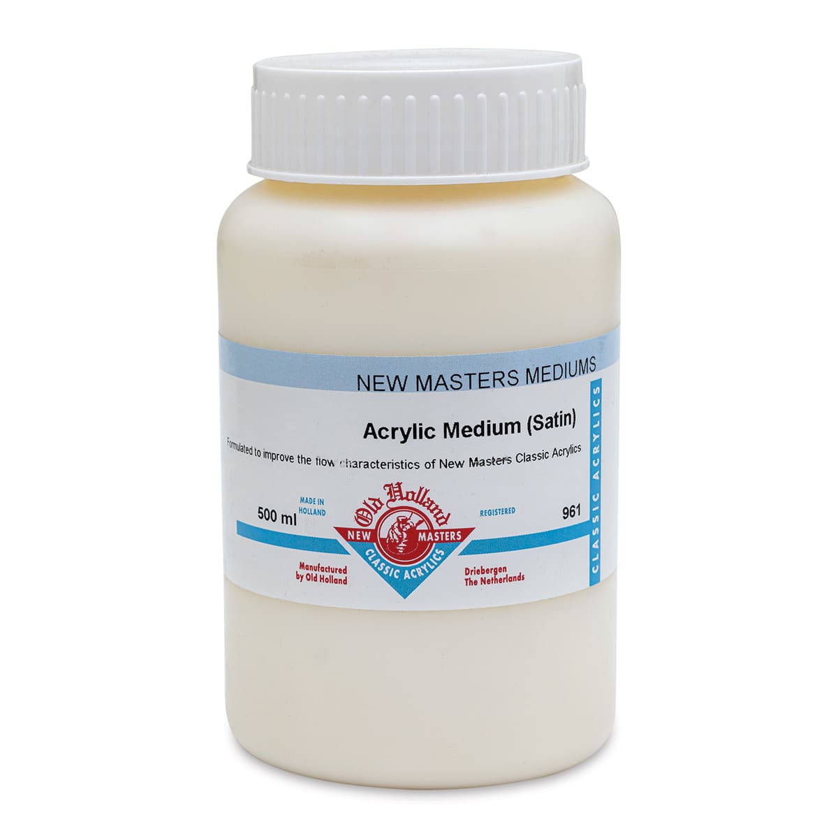 Old Holland New Masters Acrylic Medium - Satin, 500 ml jar