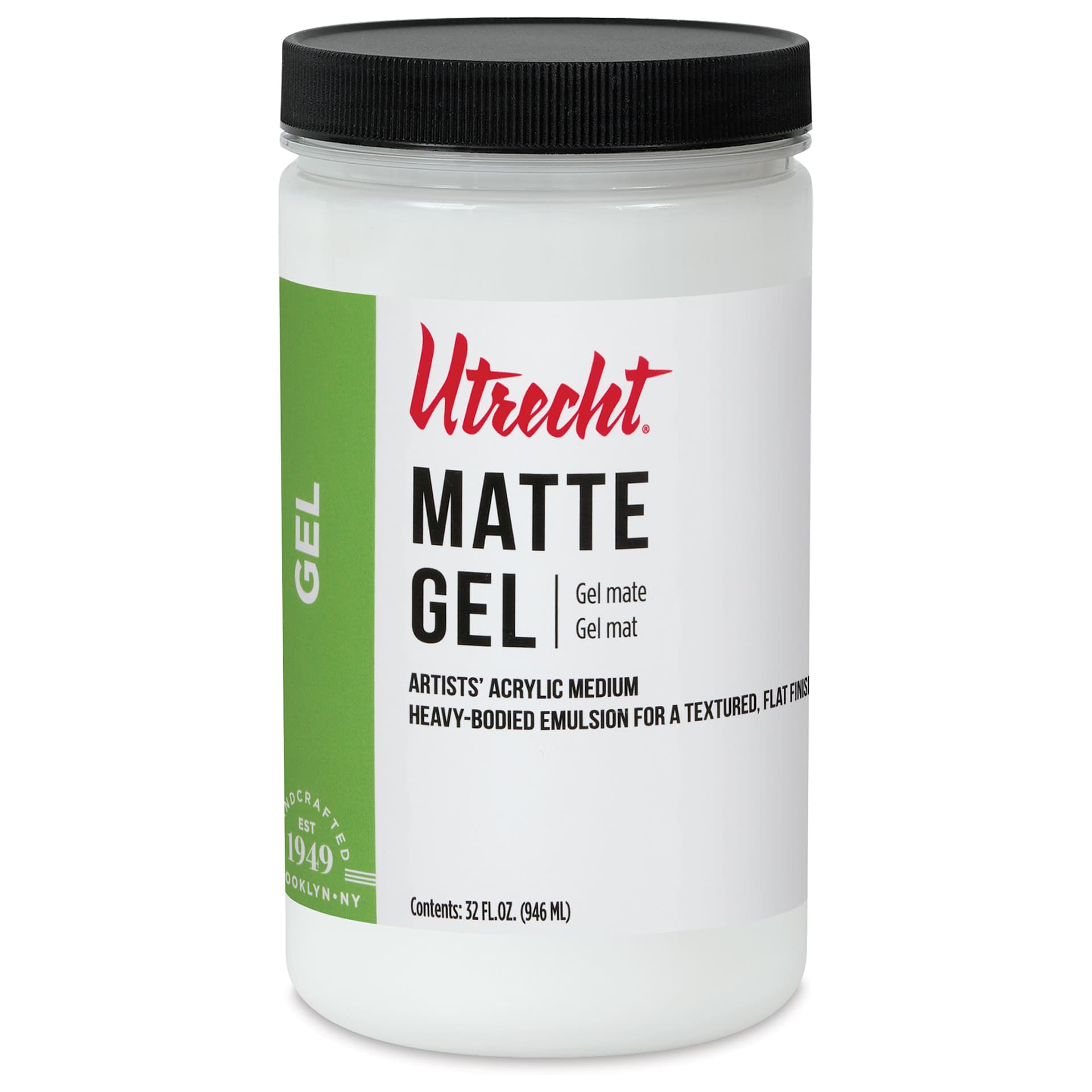 Utrecht Acrylic Medium - Gel Matte Medium, Quart| Utrecht Art Supplies