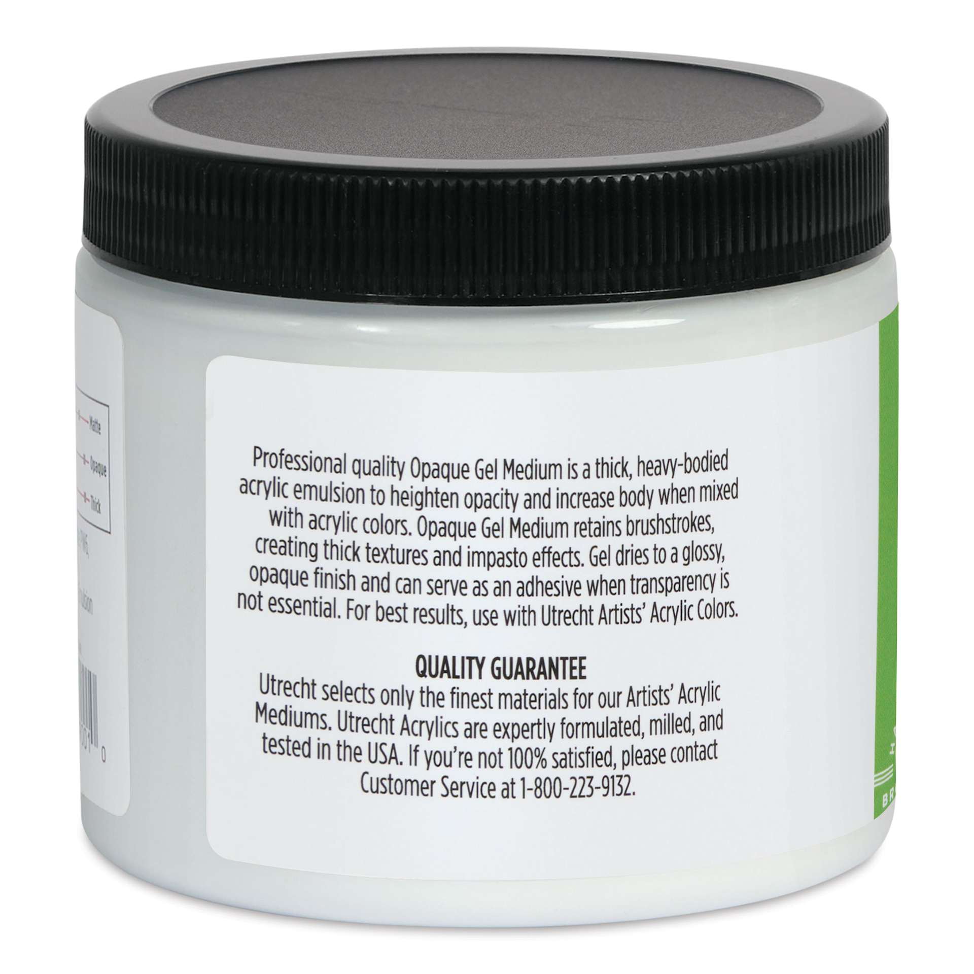 Utrecht Artists' Acrylic Opaque Gel Medium - 16 oz left side