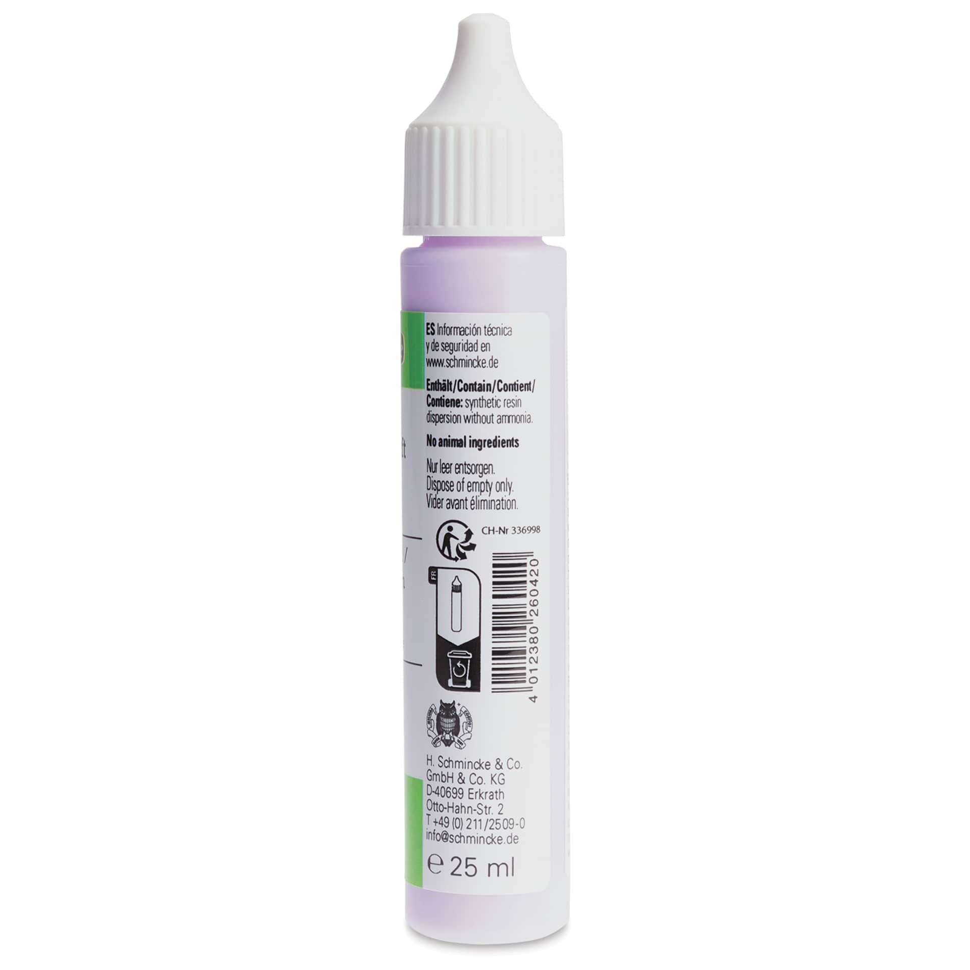 Schmincke Aqua Masking Fluid - Blick Exclusive! Violet, 25 ml - back