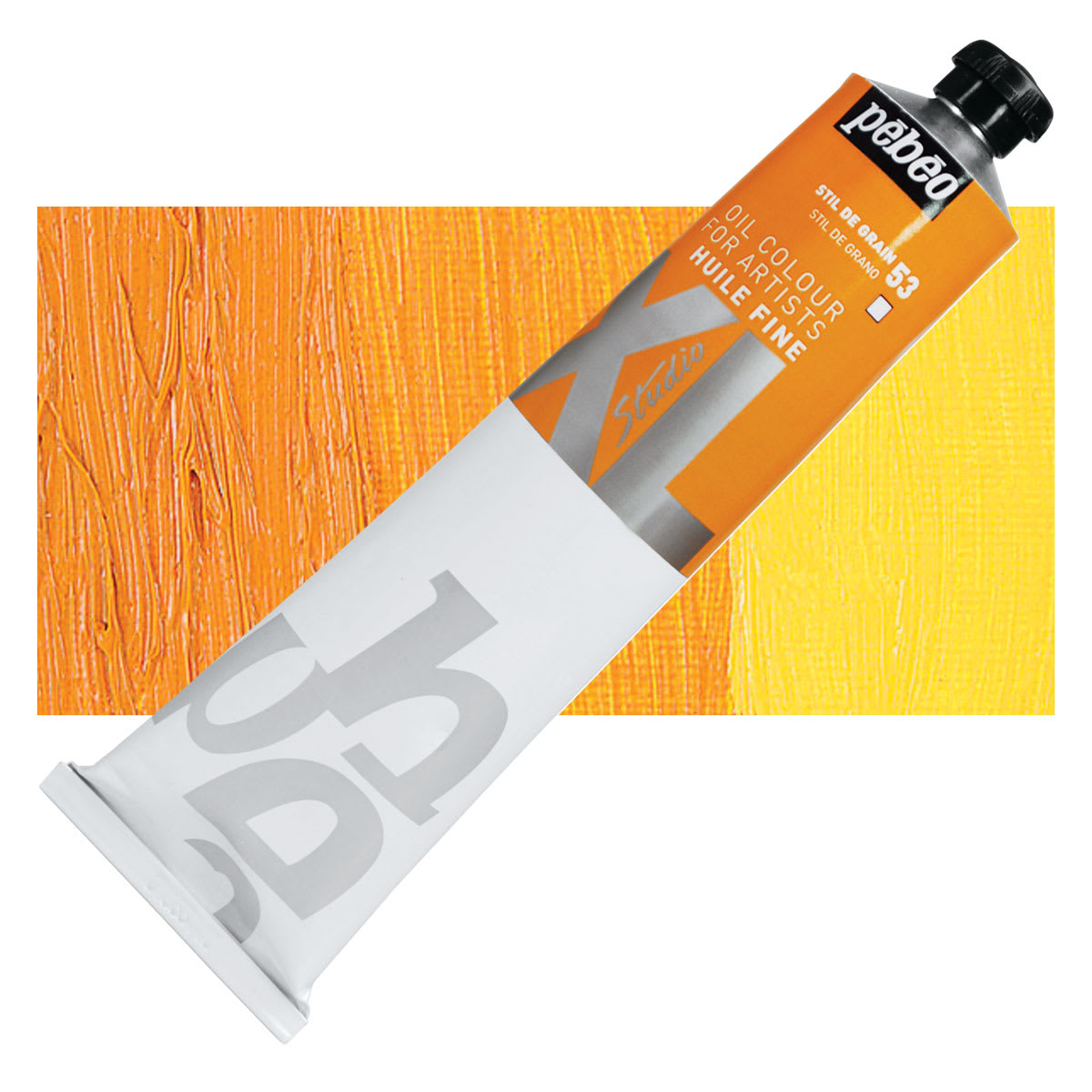 Pebeo XL Studio Oil Paint - Stil De Grain, 180 ml tube and swatch