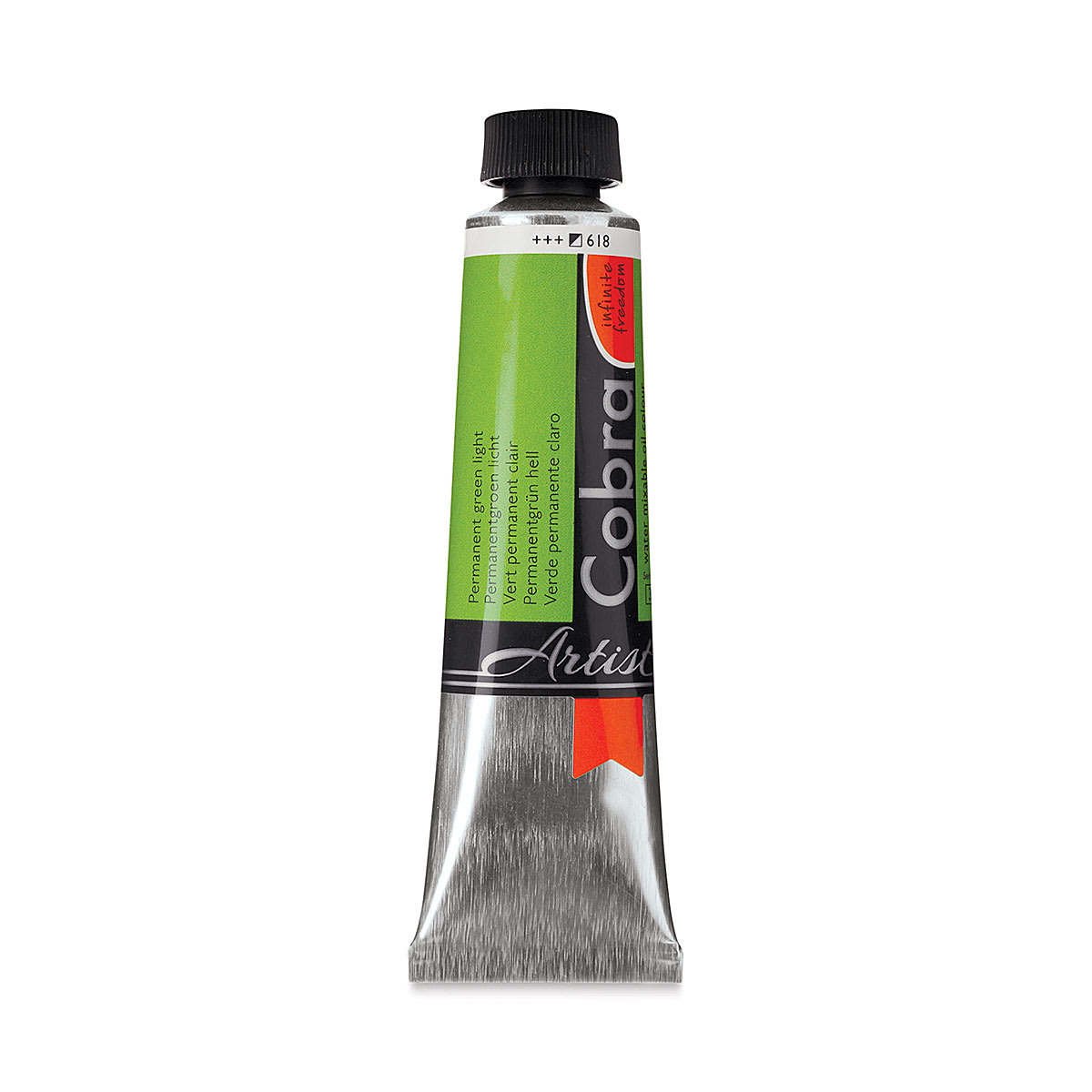 Cobra Artist Water Mixable Oil Paint - Permanent Green Light, 40 ml tube