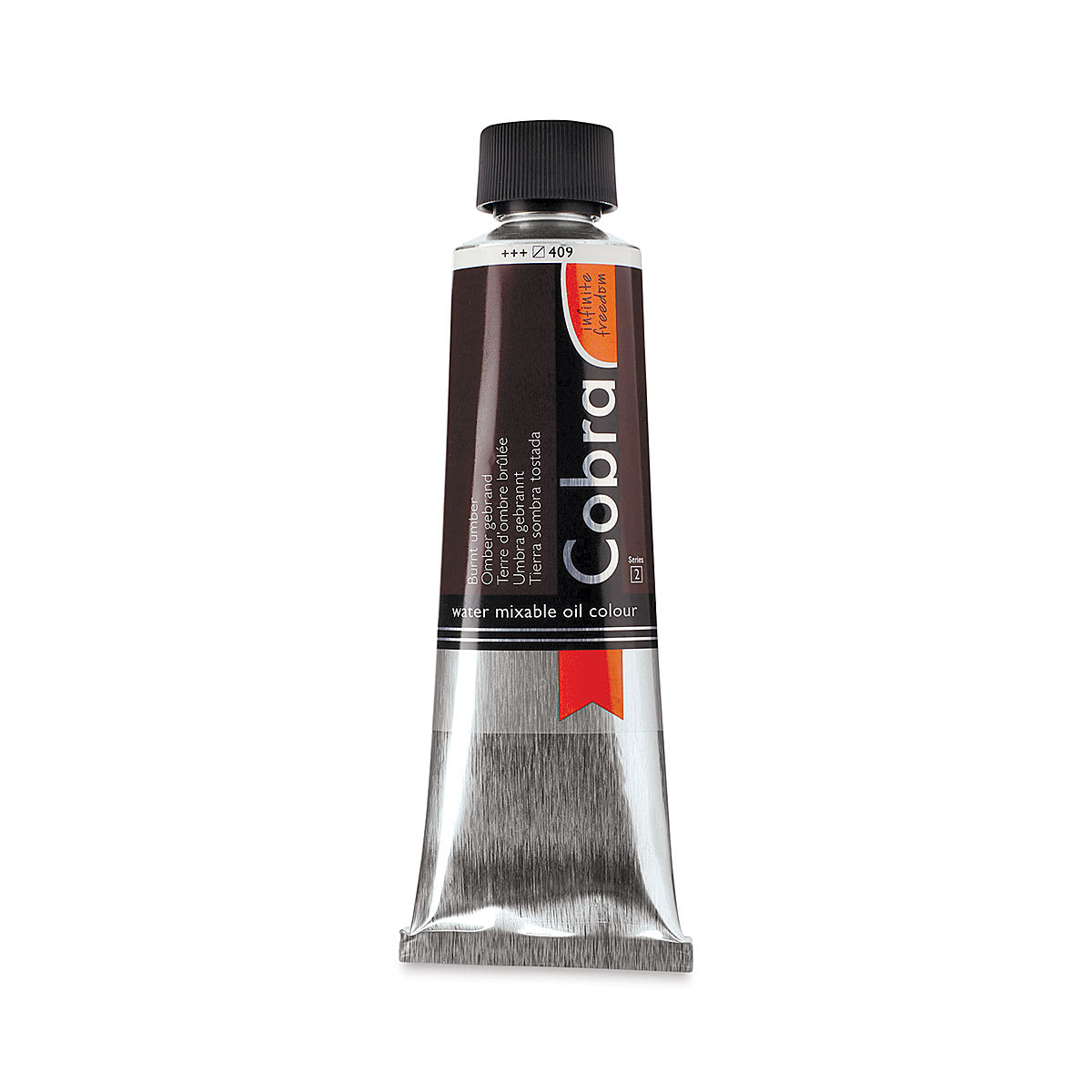 Cobra Artist Water Mixable Oil Paint - Burnt Umber, 150 ml tube