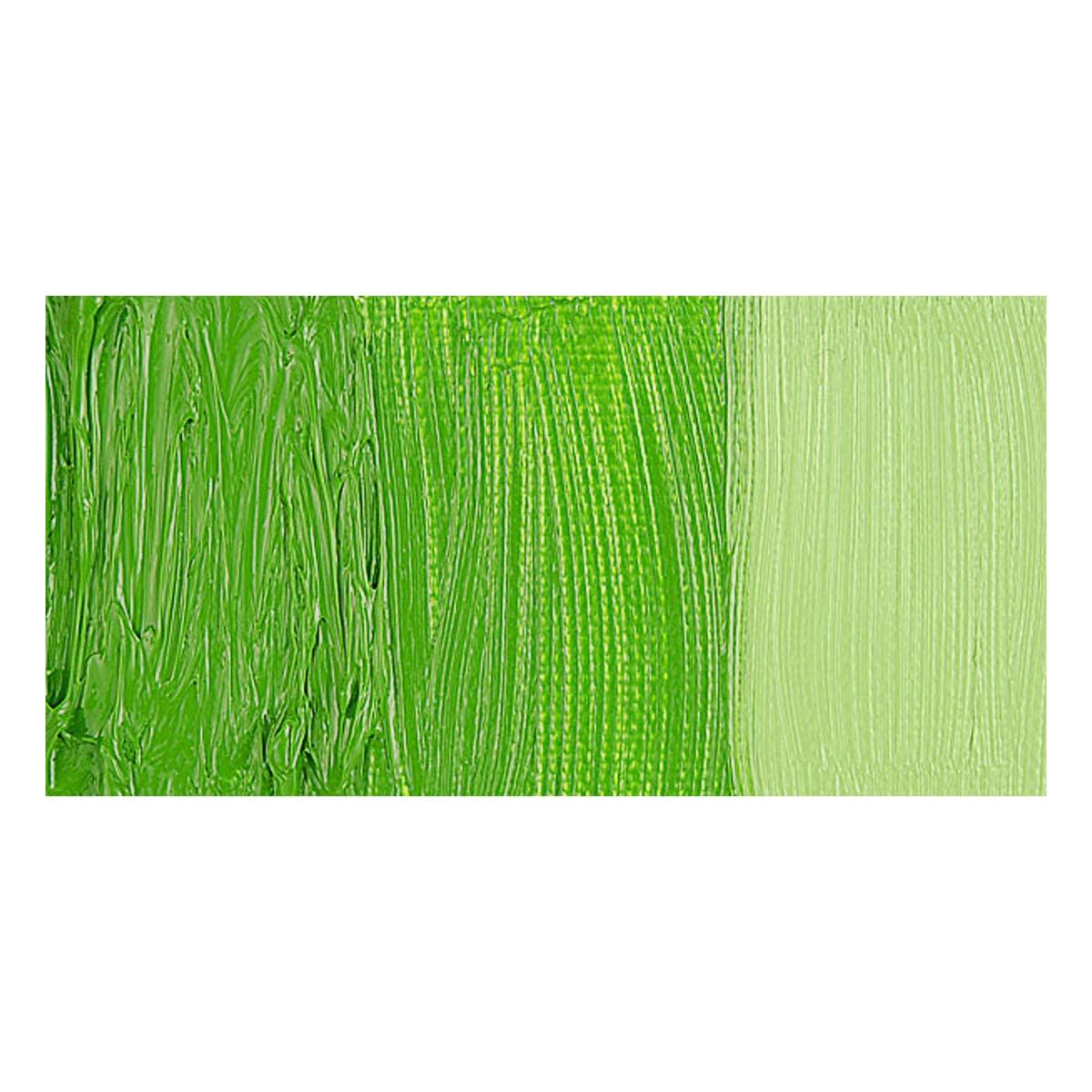 Royal Talens Cobra Water Mixable Oil Paint - Permanent Green Light swatch