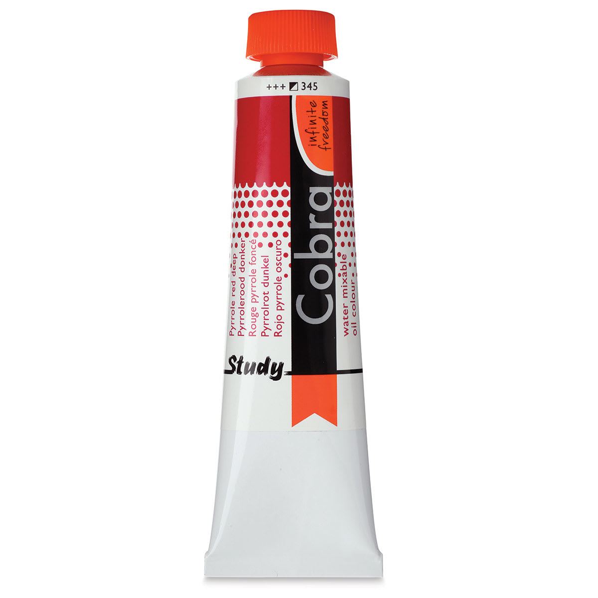 Royal Talens Cobra Study Water Mixable Oil Colors - Pyrrole Red Deep, 40 ml tube
