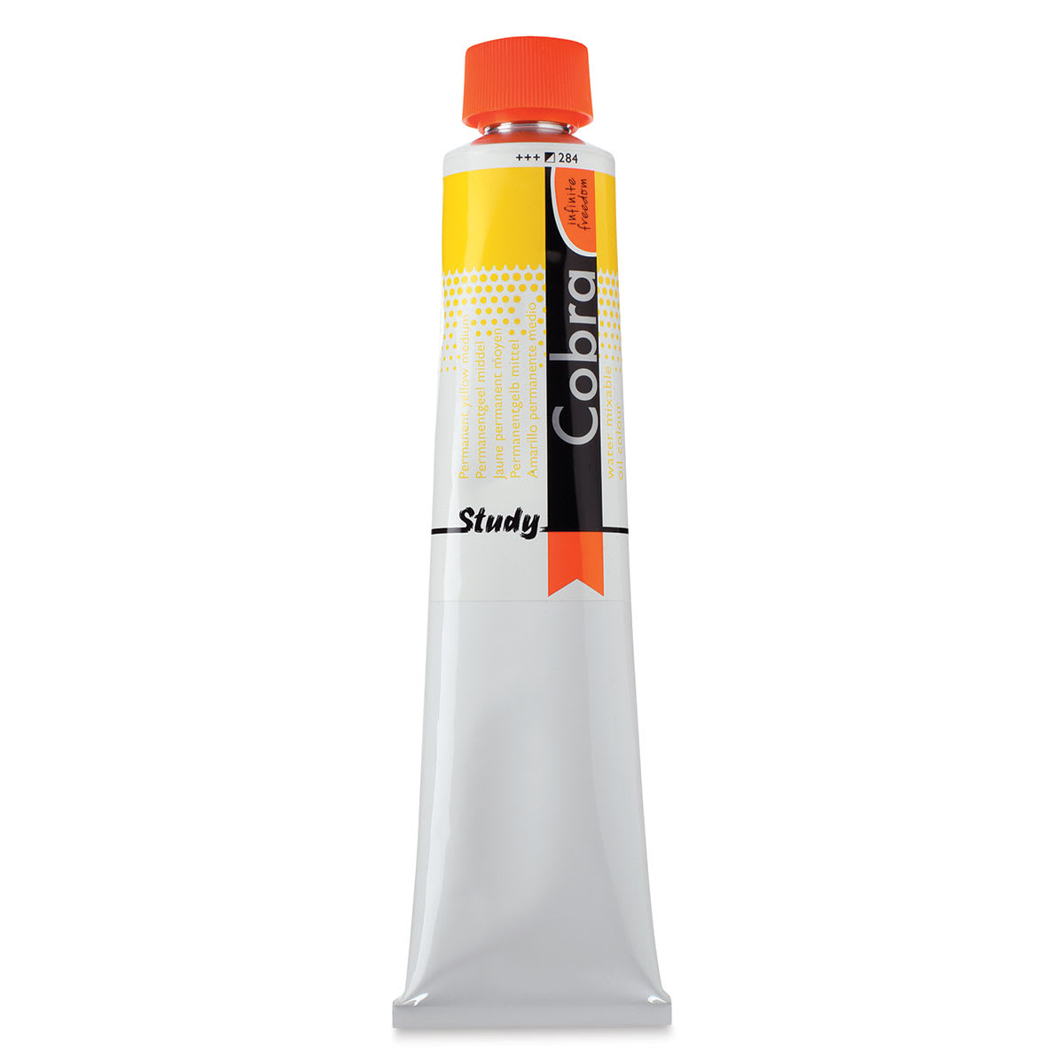 Royal Talens Cobra Study Water Mixable Oil Colors - Permanent Yellow Medium, 200 ml tube
