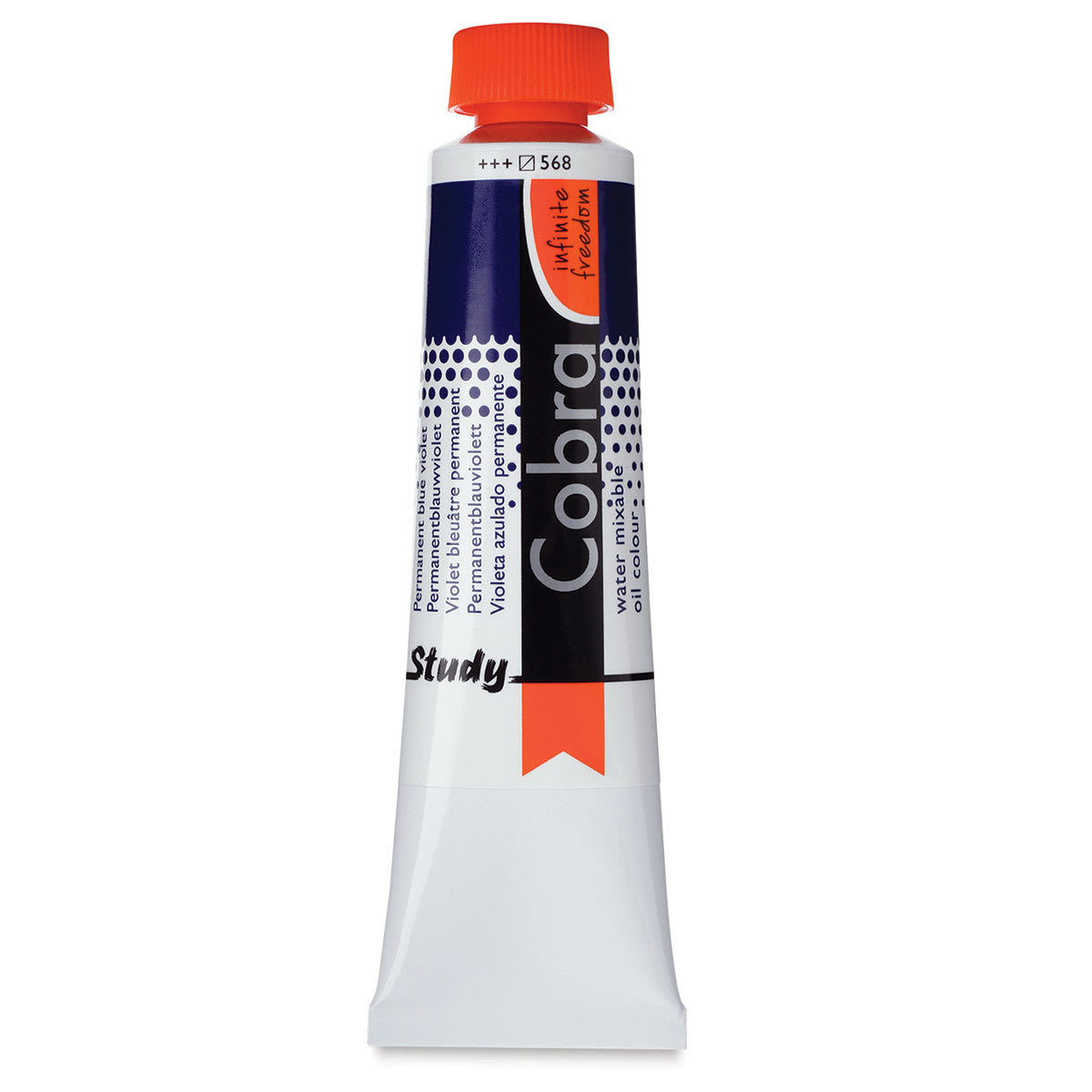 Royal Talens Cobra Study Water Mixable Oil Colors - Permanent Blue Violet, 40 ml tube