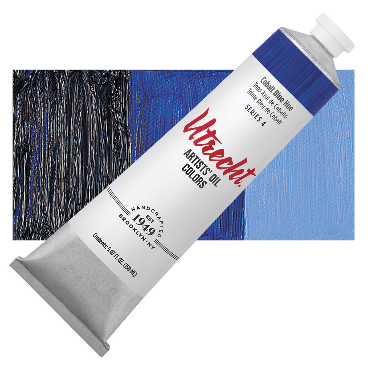 Utrecht Artists' Oil Paint - Cobalt Blue Hue, 150 ml tube and swatch