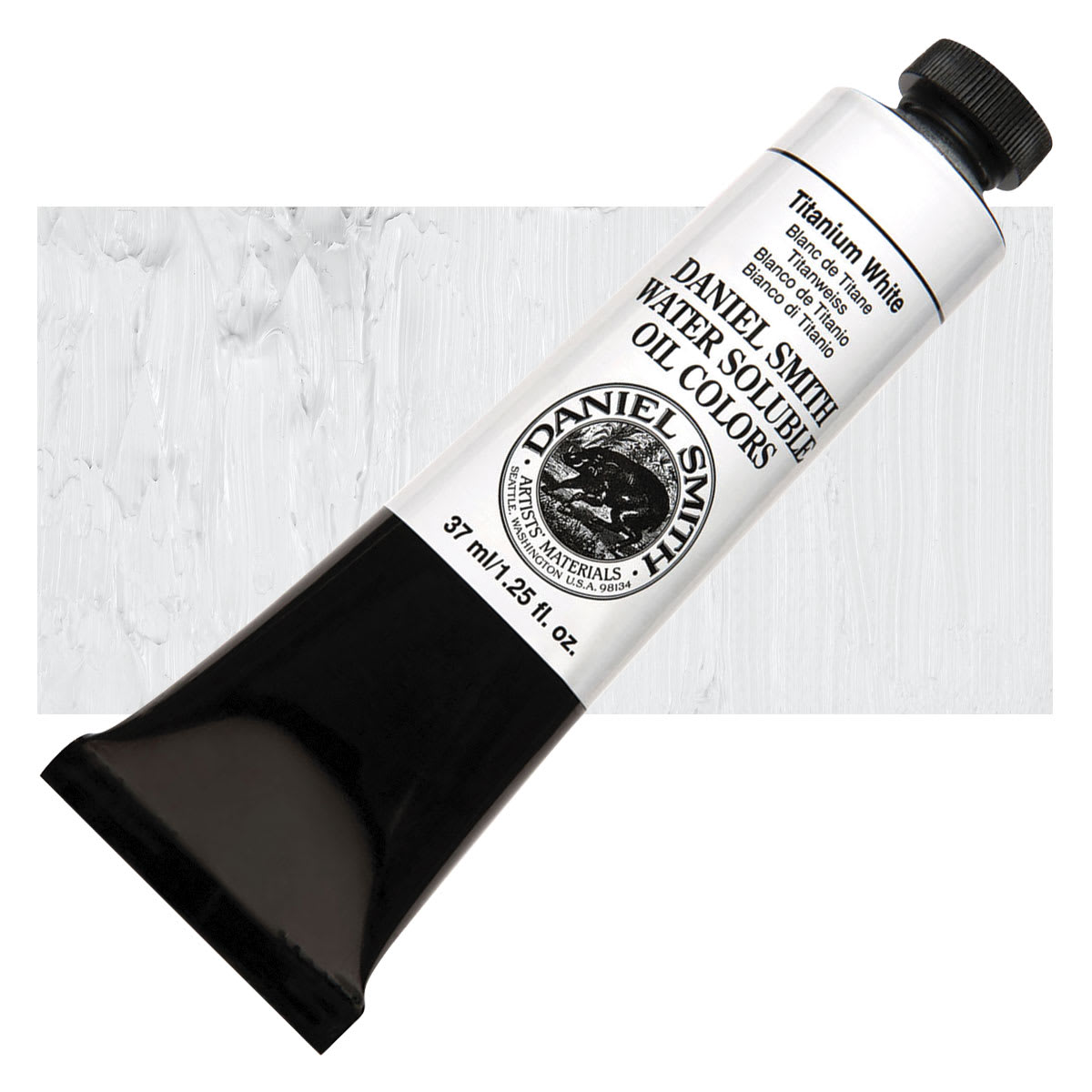 Daniel Smith Water-Soluble Oil - Titanium White, 37 ml Tube and swatch