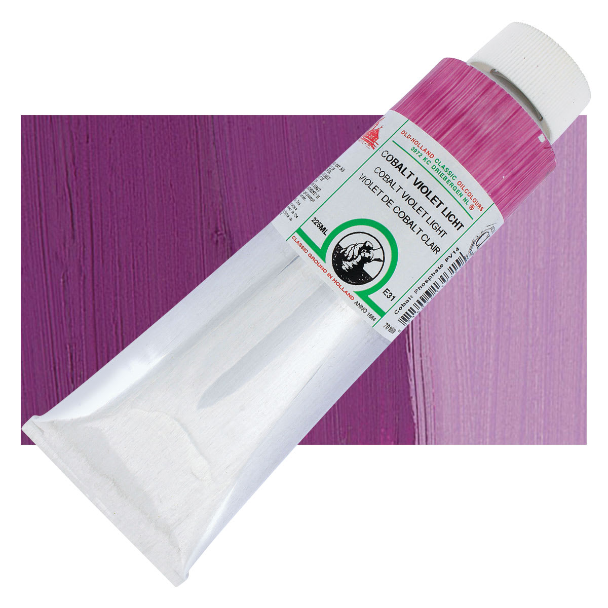Old Holland Classic Oil Color - Cobalt Violet Light, 225 ml tube and swatch