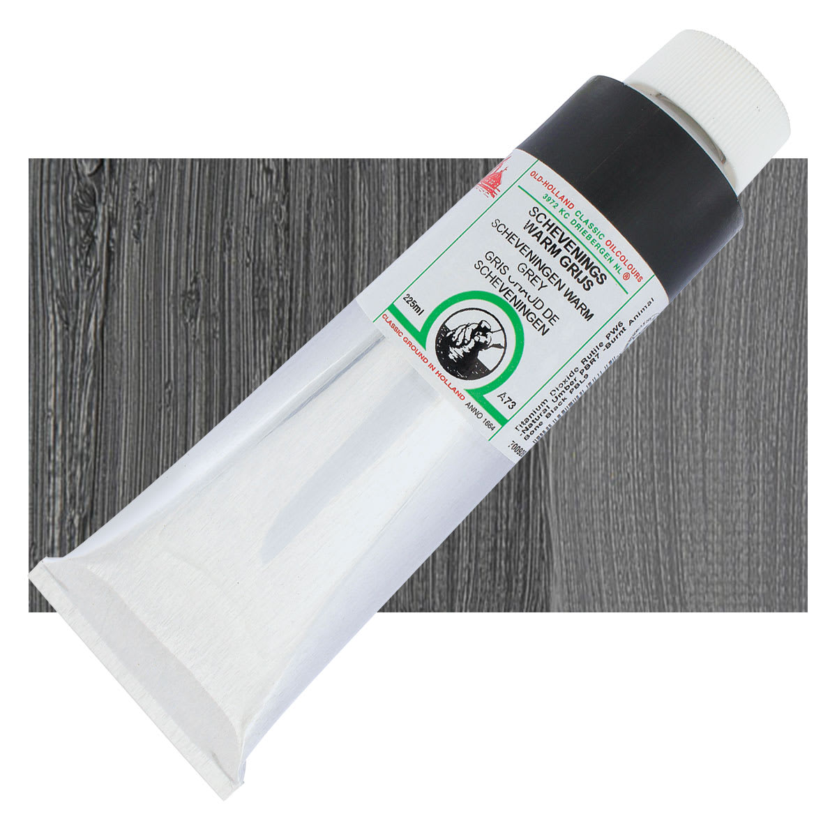 Old Holland Classic Oil Color - Scheveningen Warm Grey, 225 ml tube and swatch