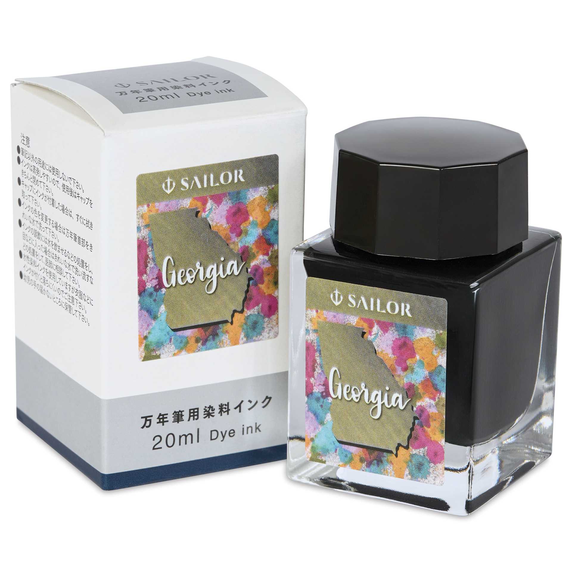Sailor USA State Ink - Georgia, Olive, 20 ml, with packaging