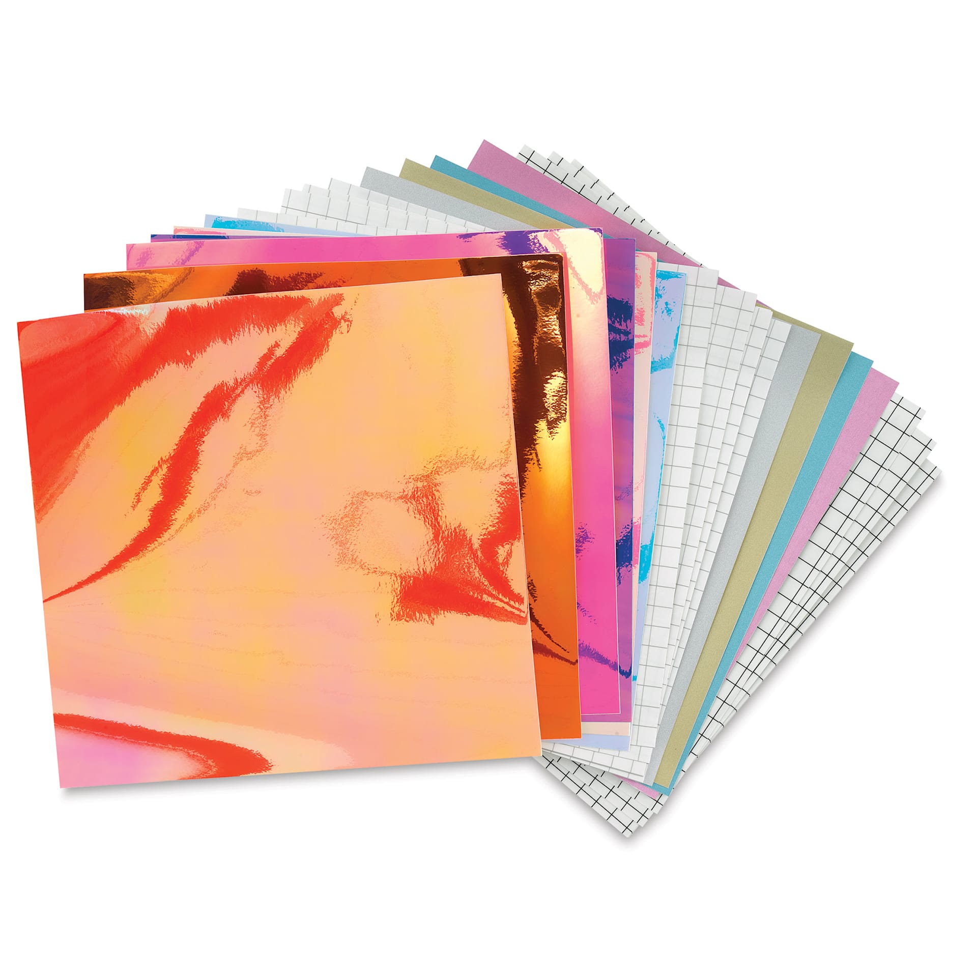 Craft Express Vinyl Sheets - Two Toned, Assorted Colors, 12" x 12", Set of 10 (out of packaging)