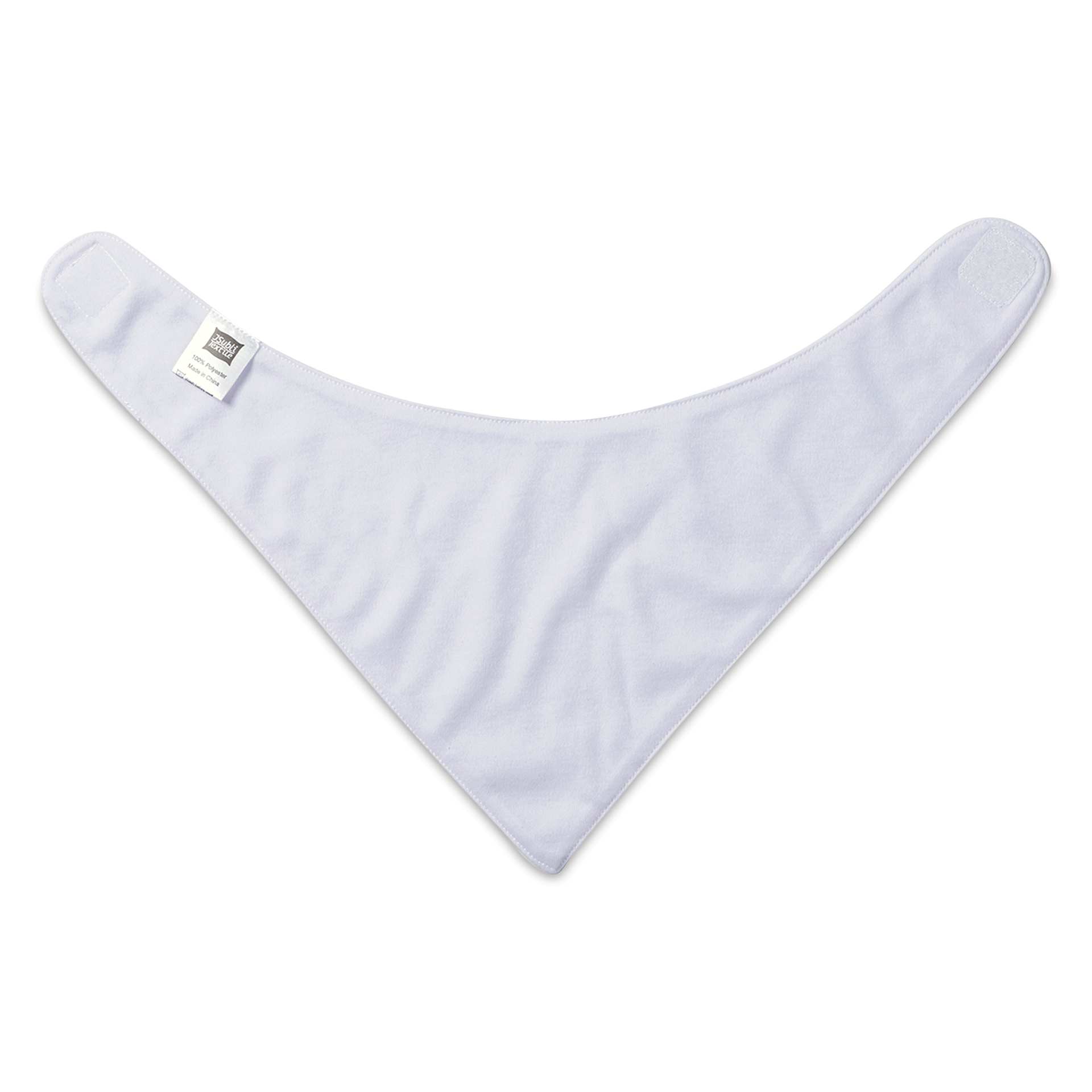 Craft Express Sublimation Printing Baby Products - Bandana, White, Pkg of 4 (single, blank)