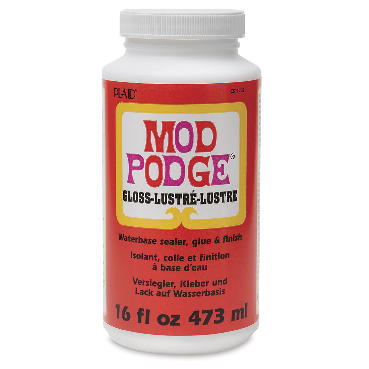 Plaid Mod Podge - Gloss Finish, Pint, front of the jar
