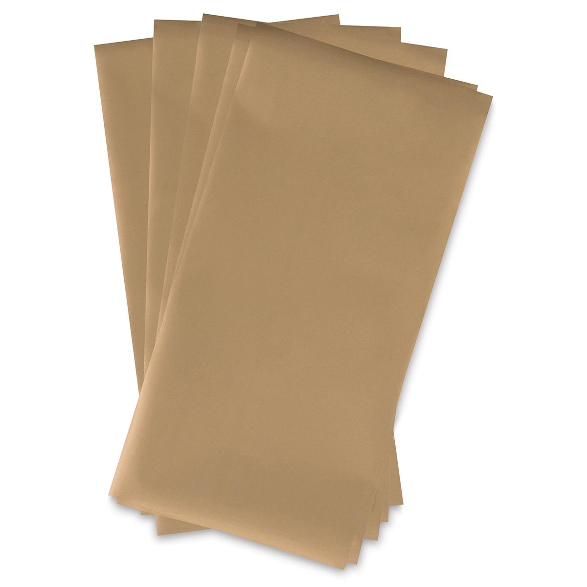 iCraft Deco Foil - 5 sheets of Rose Gold shown in fan