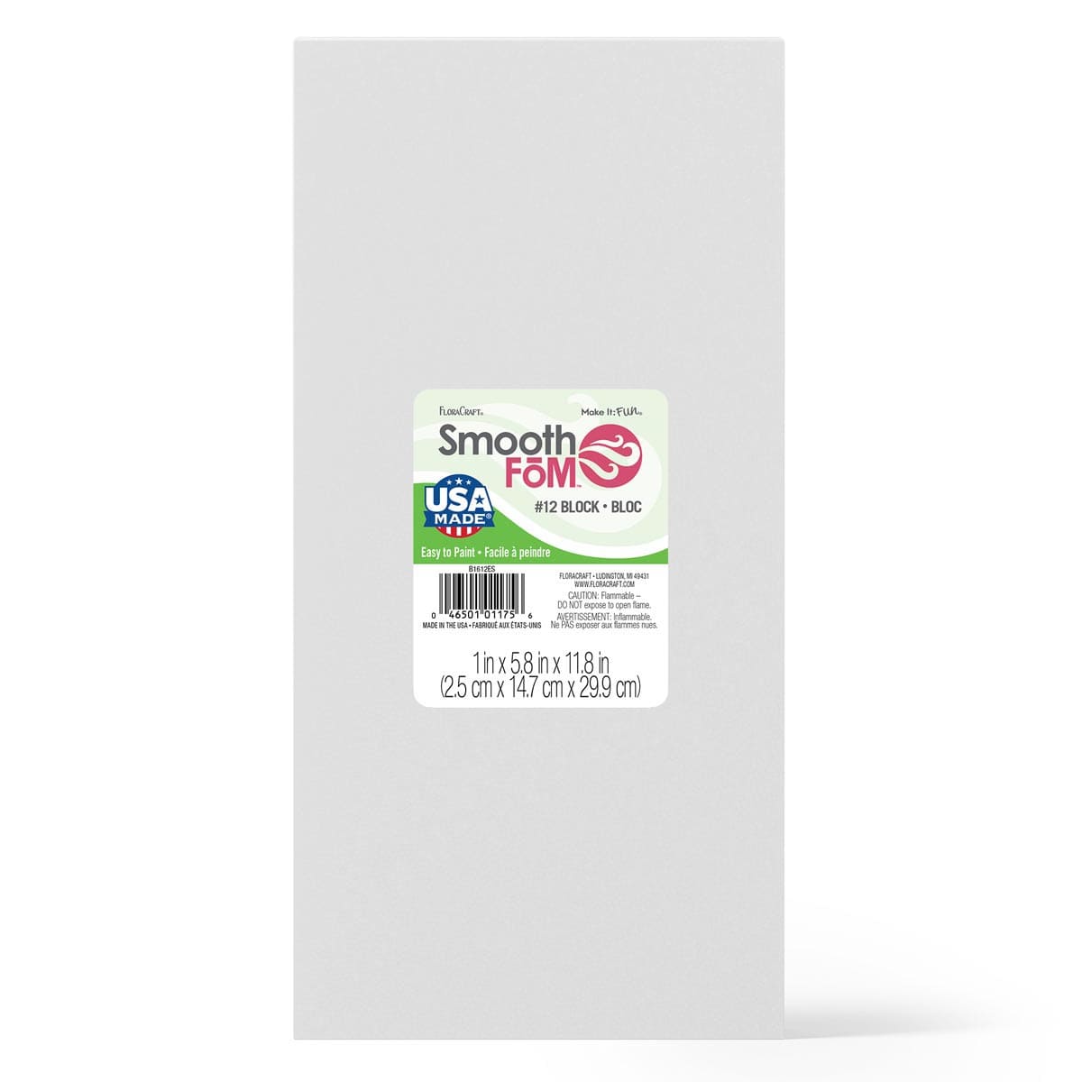 SmoothFoM 11.9" x 5.8" x 1"