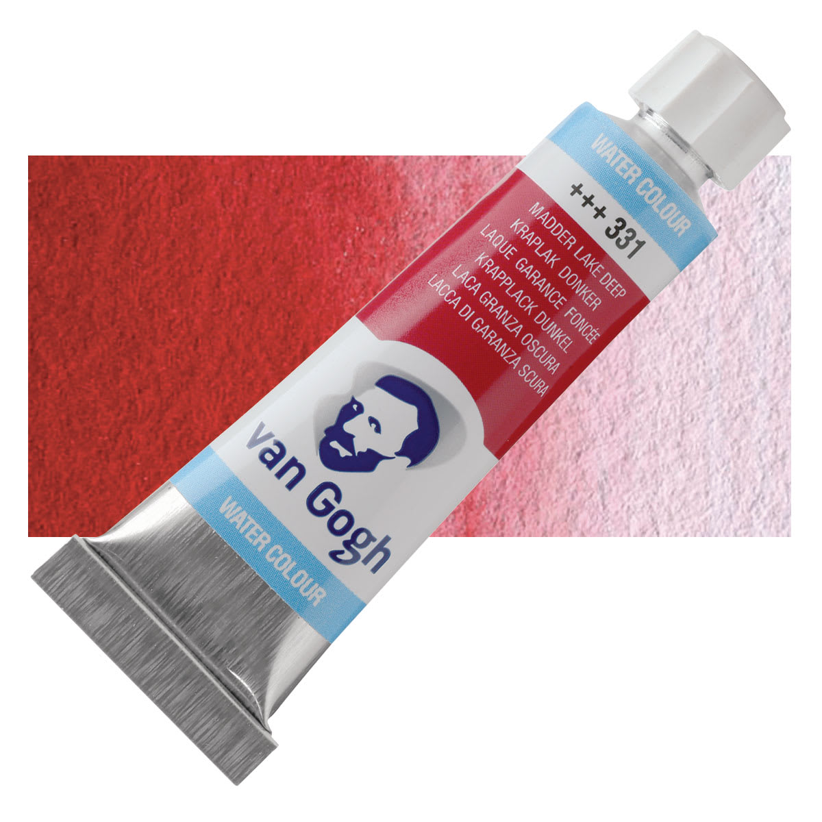 Van Gogh Watercolor - Madder Lake Deep, 10 ml tube and swatch