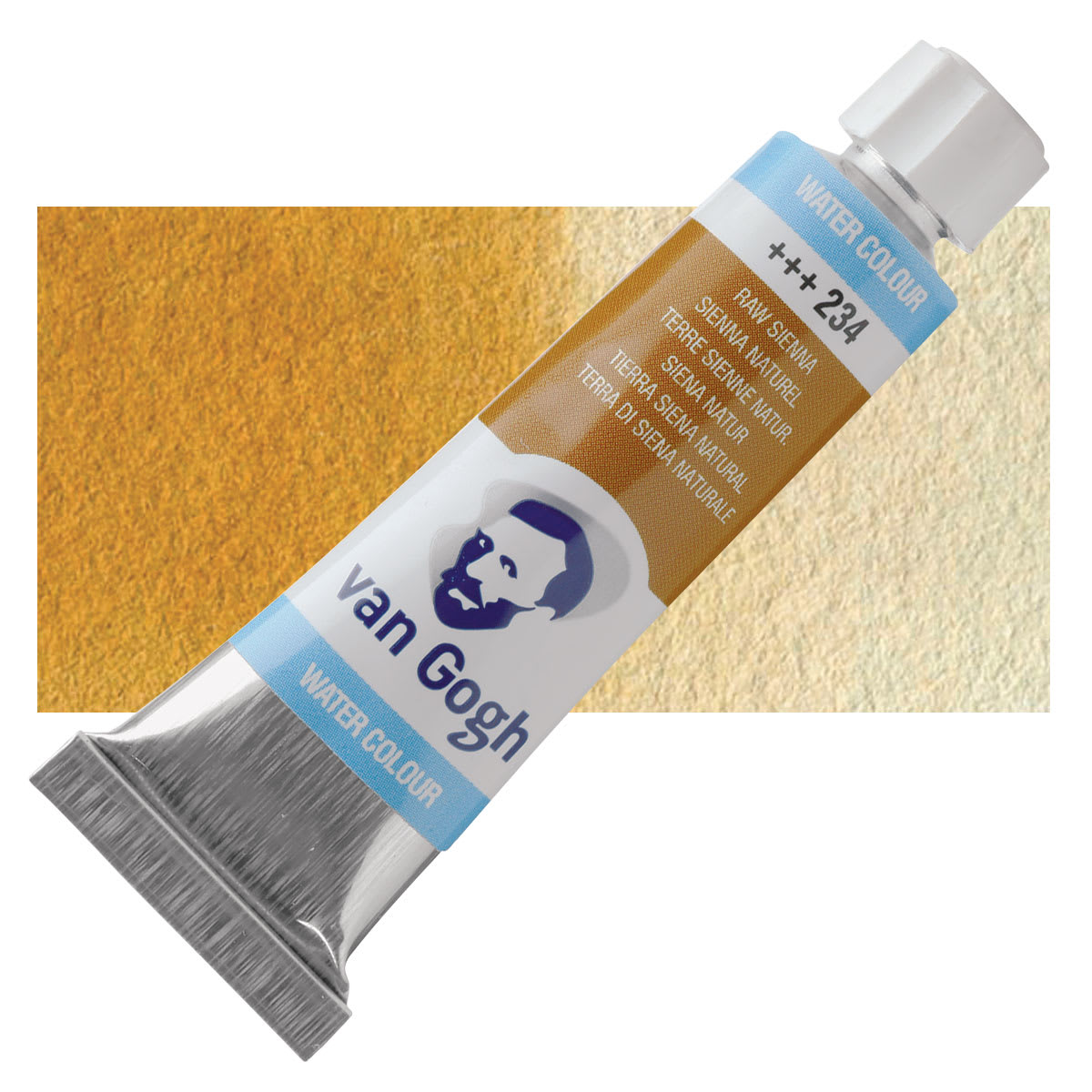 Van Gogh Watercolor - Raw Sienna, 10 ml tube and swatch