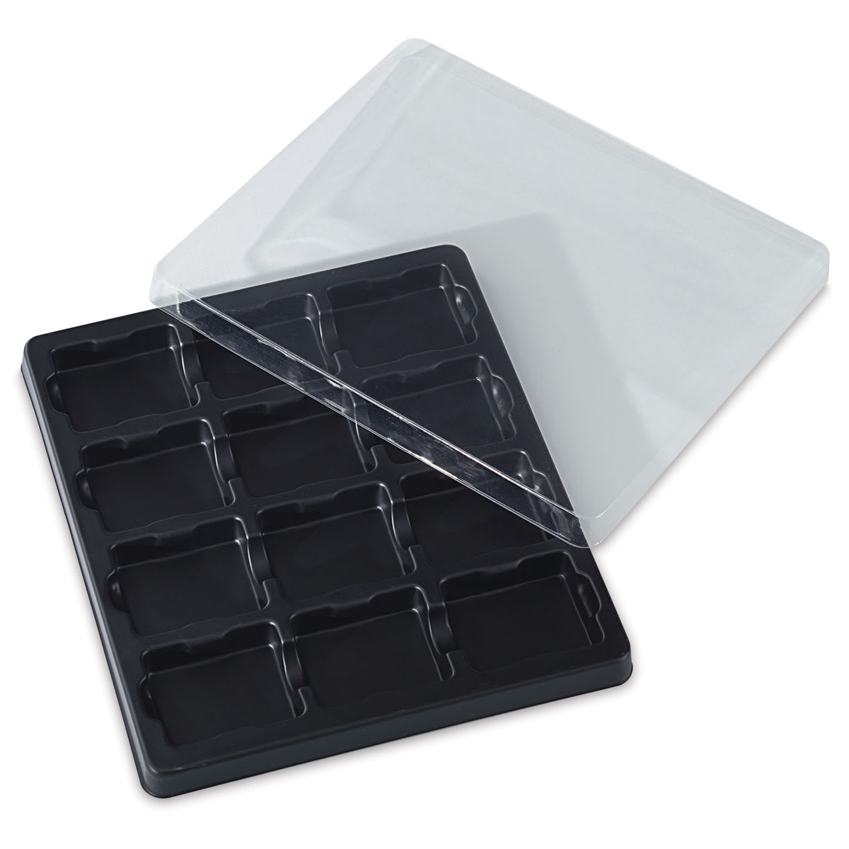 Richeson Semi-Moist Tempera Cake - Empty 12 Color Tray with Lid