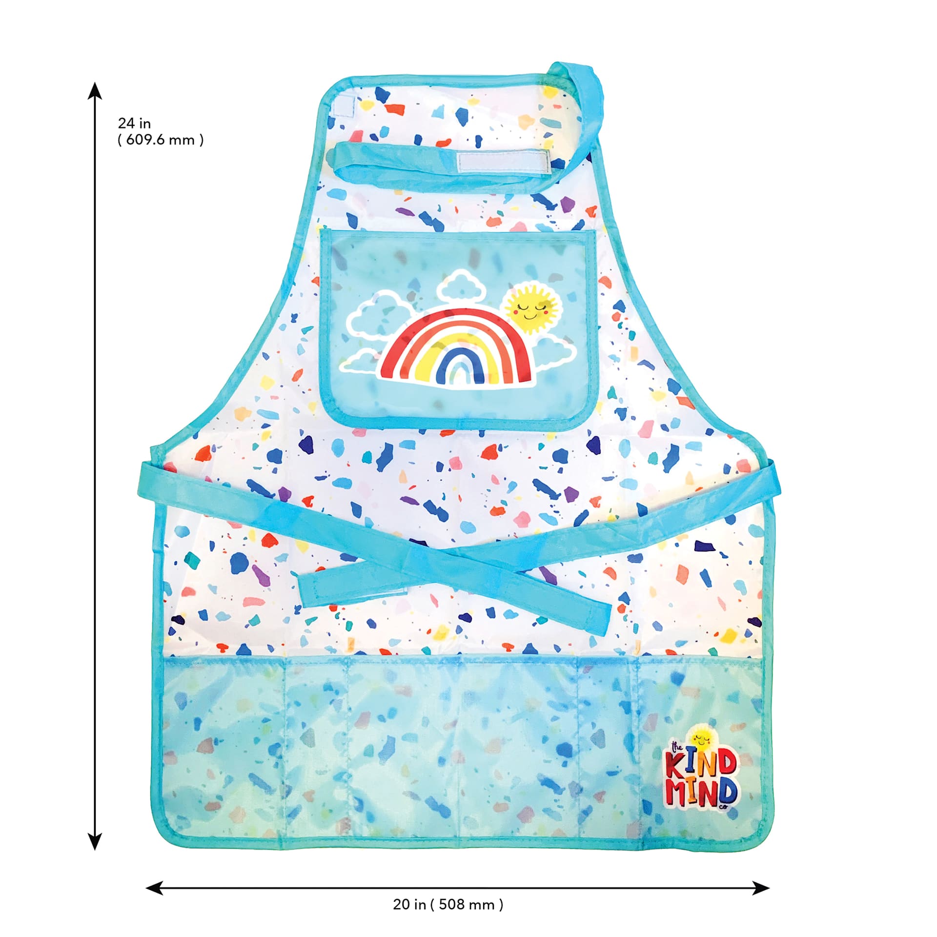 Kind Mind Adaptive Art Smock with dimensions