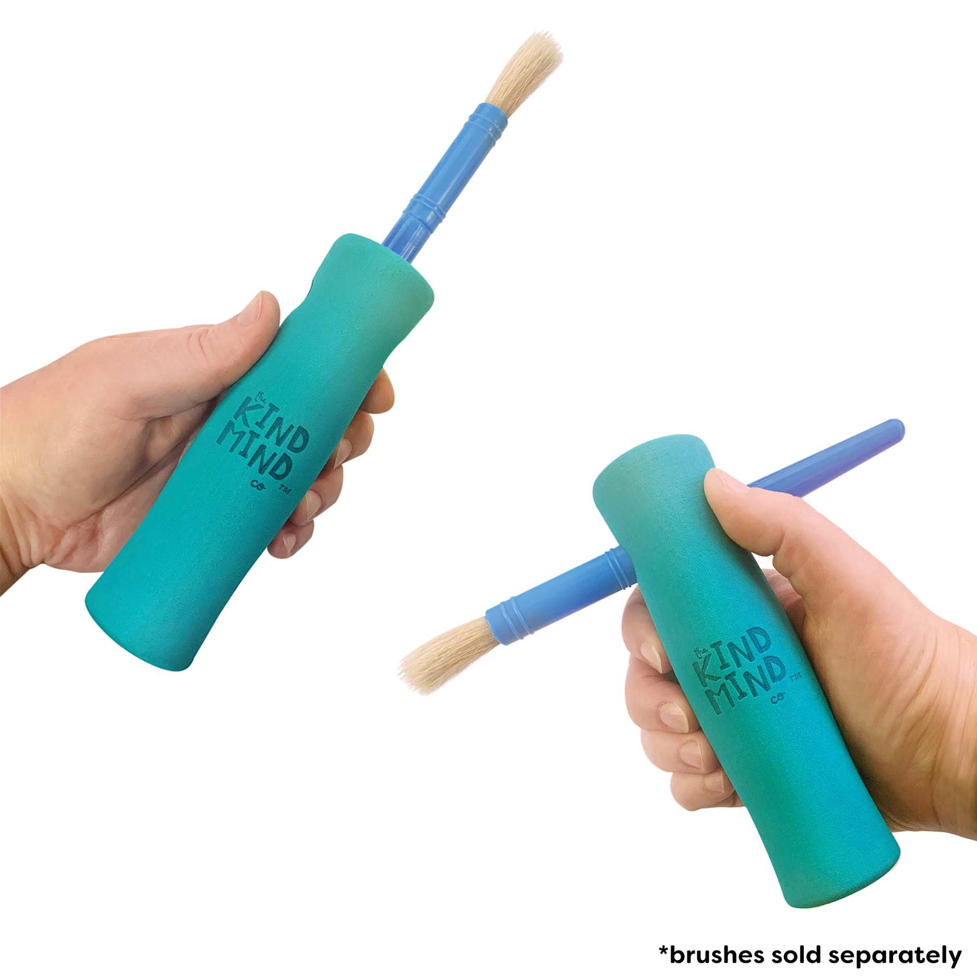 Kind Mind Adaptive Foam Grips - with paint brushes, brushes sold separately