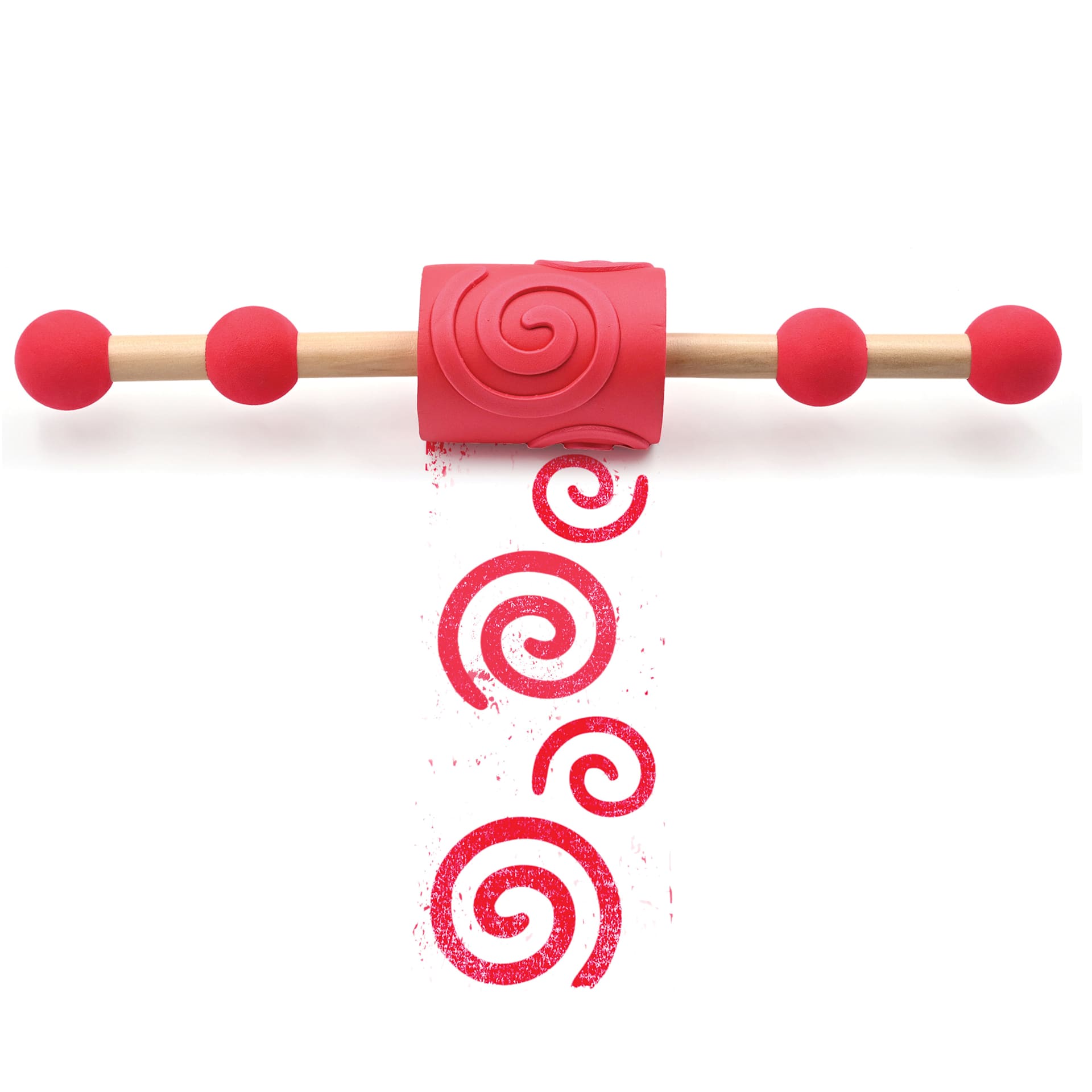 Kind Mind Rollers - red roller with rolling pattern