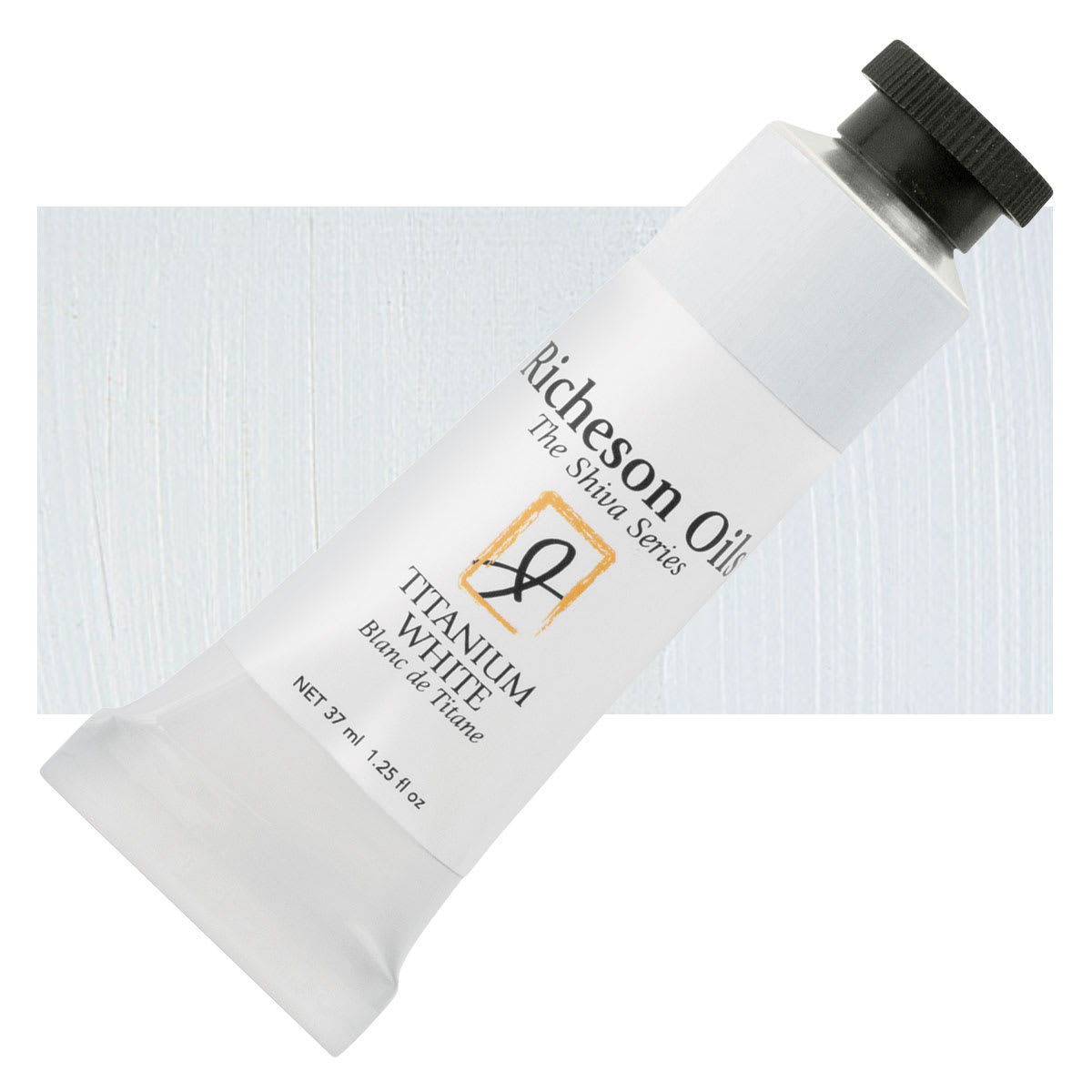 Shiva Signature Artist Oil Color - Titanium White, 1.25 oz Tube and swatch