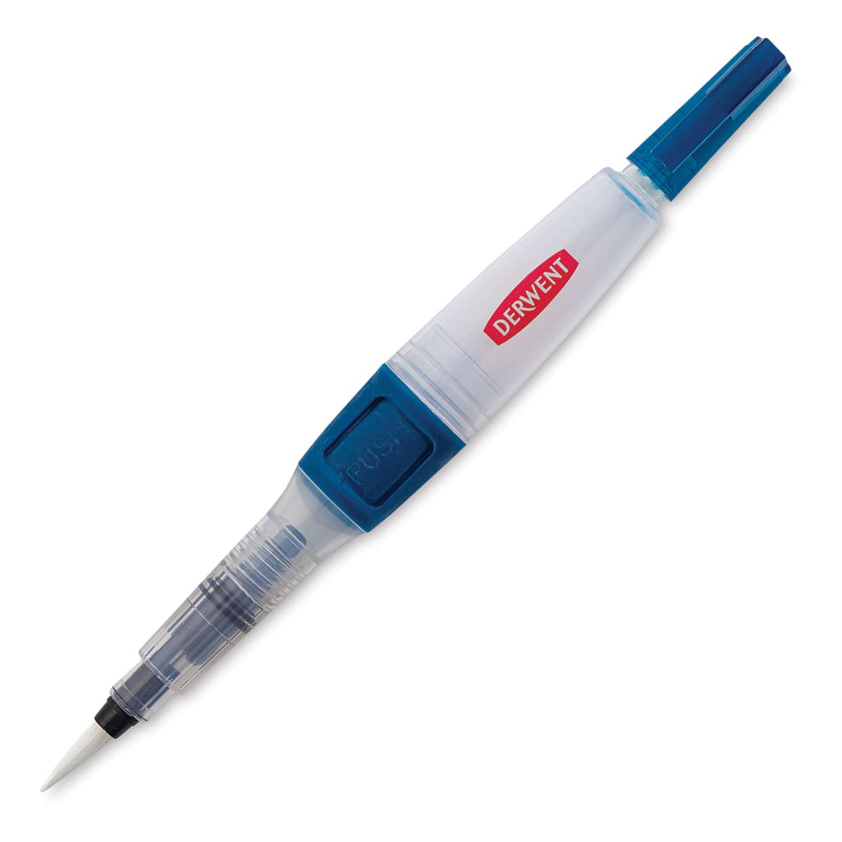 Derwent Push Button Waterbrush - Round, Large Tip, Short Handle (with