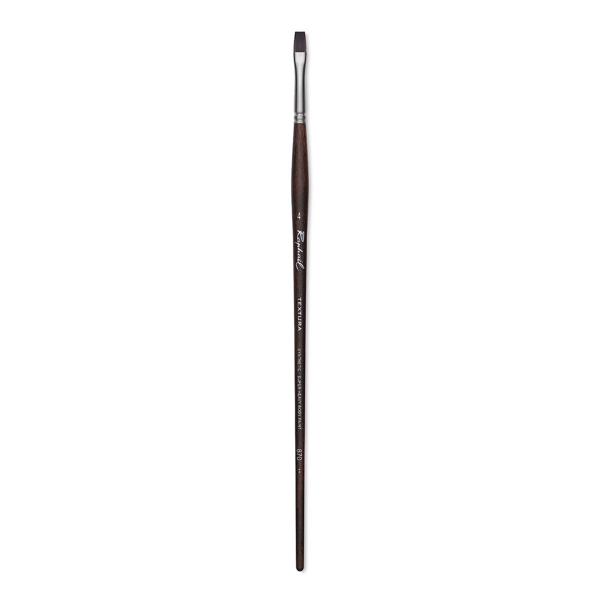 Raphaël Textura Brush - Flat, Size 4, Long Handle