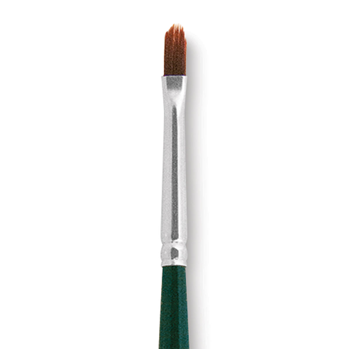 Silver Brush Ruby Satin Synthetic Brush - Filbert Comb, Size 1/8, Short Handle close-up