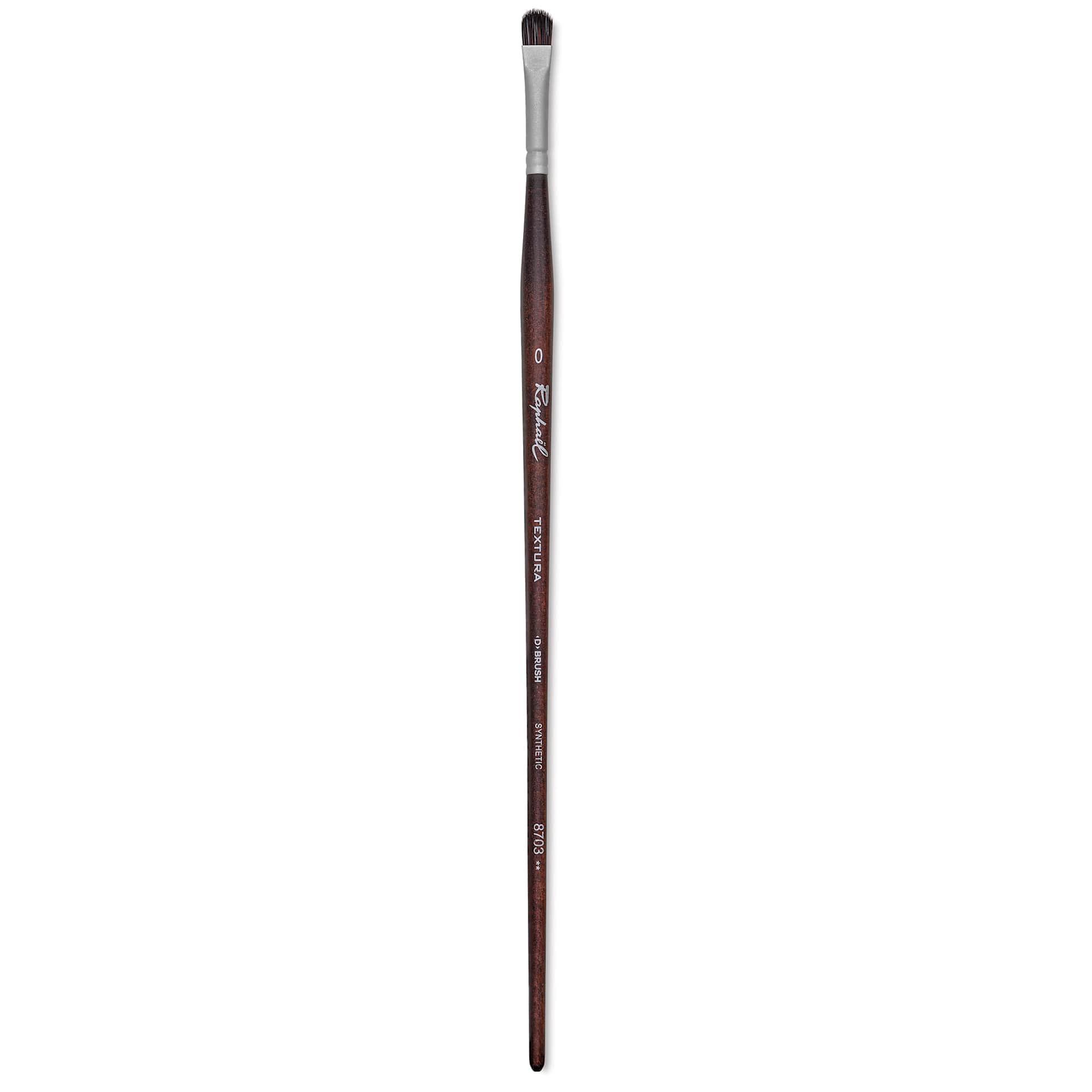 Raphaël Textura Brush - D-Brush, Size 0, Long Handle full length