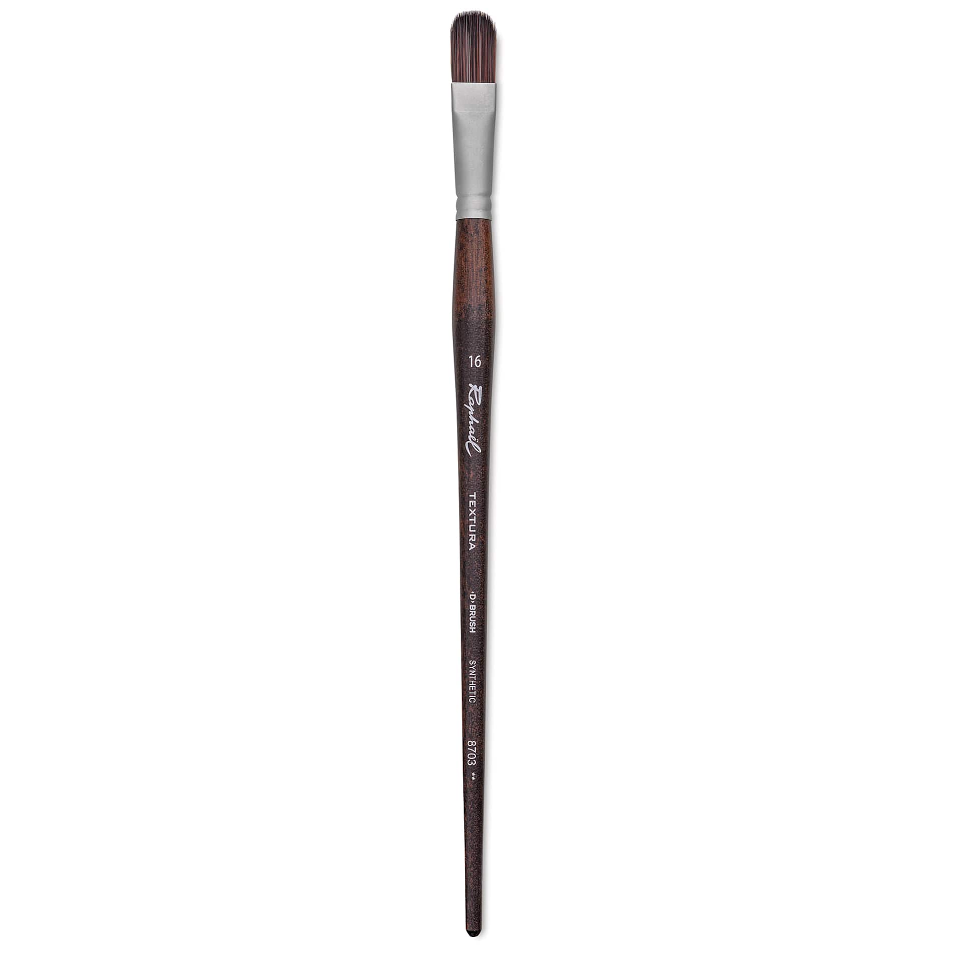 Raphaël Textura Brush - D-Brush, Size 16, Long Handle full length