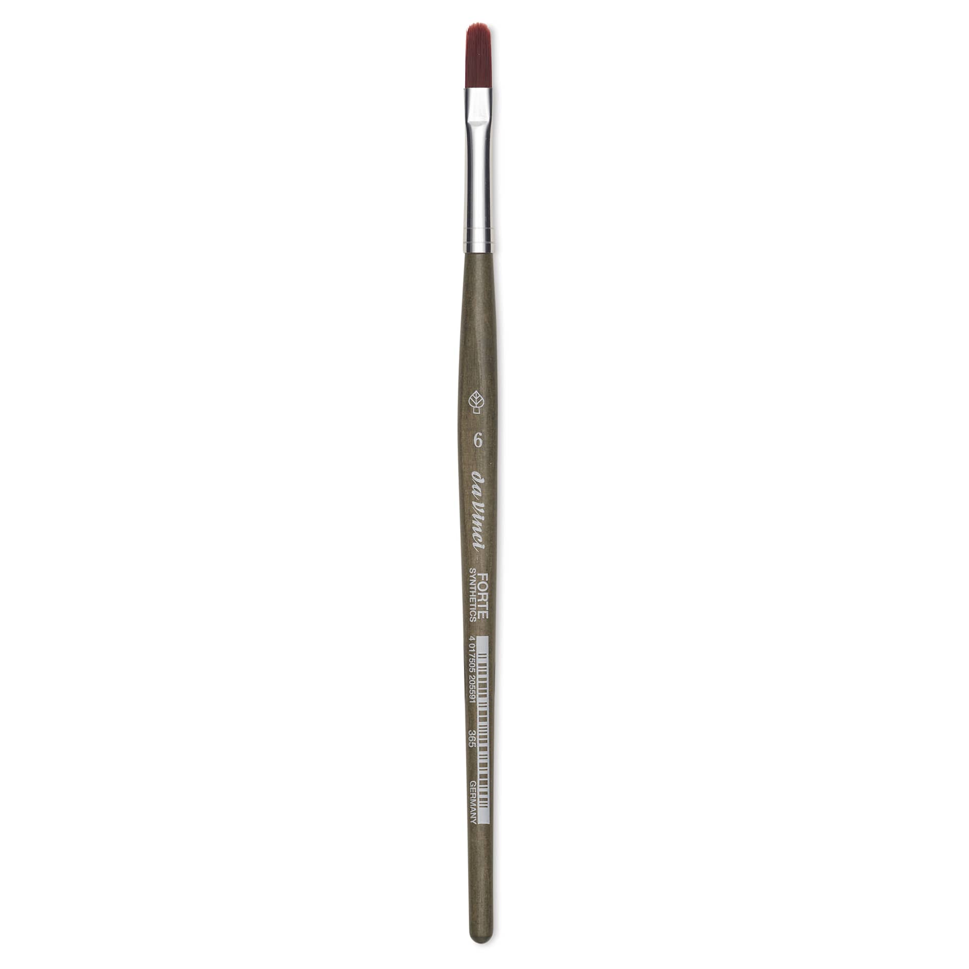 Da Vinci Forte Synthetic Brush - Filbert, Short Handle, Size 6