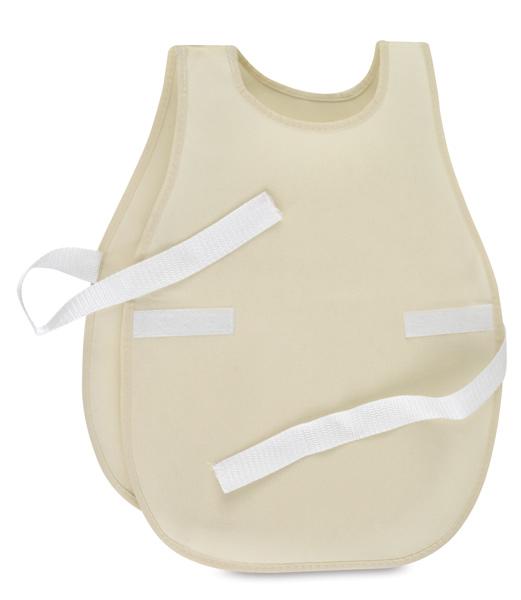 Child's White Smock - Top view of Small Smock showing ties