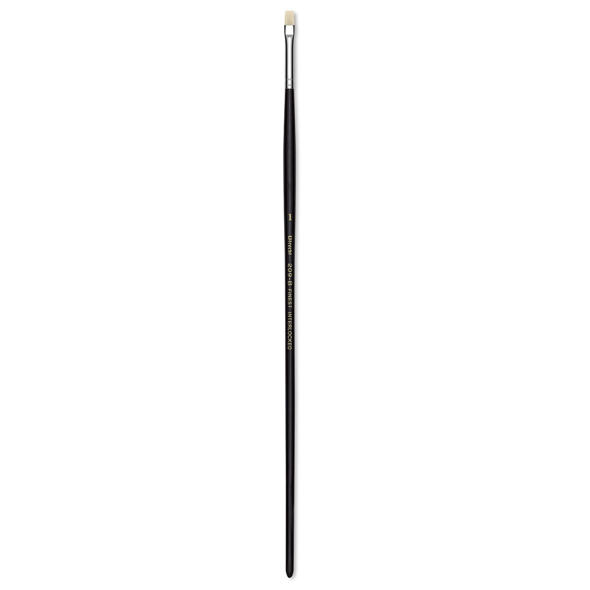 Utrecht Natural Chungking Pure Bristle Brush - Bright, Size 1, Long Handle