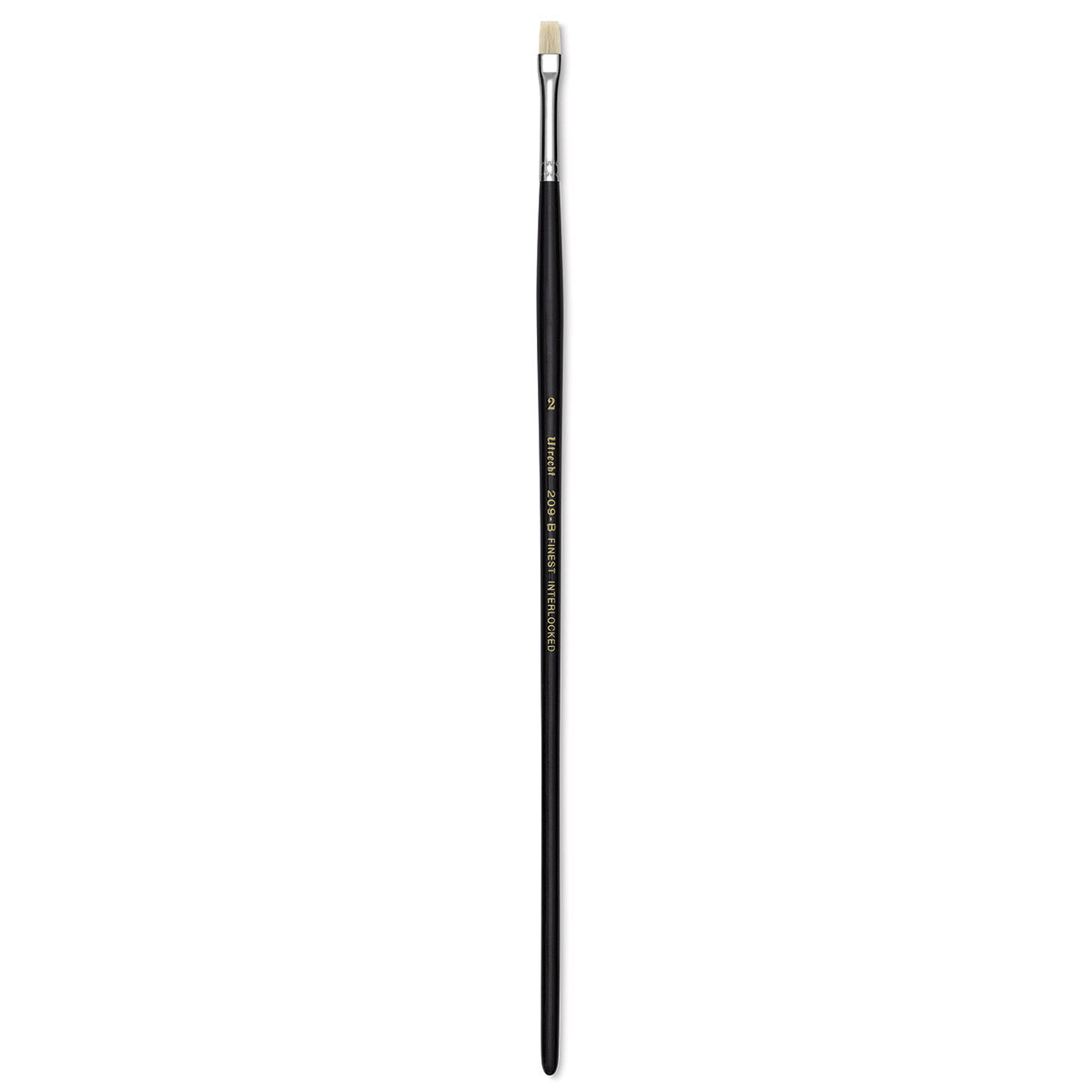 Utrecht Natural Chungking Pure Bristle Brush - Bright, Size 2, Long Handle