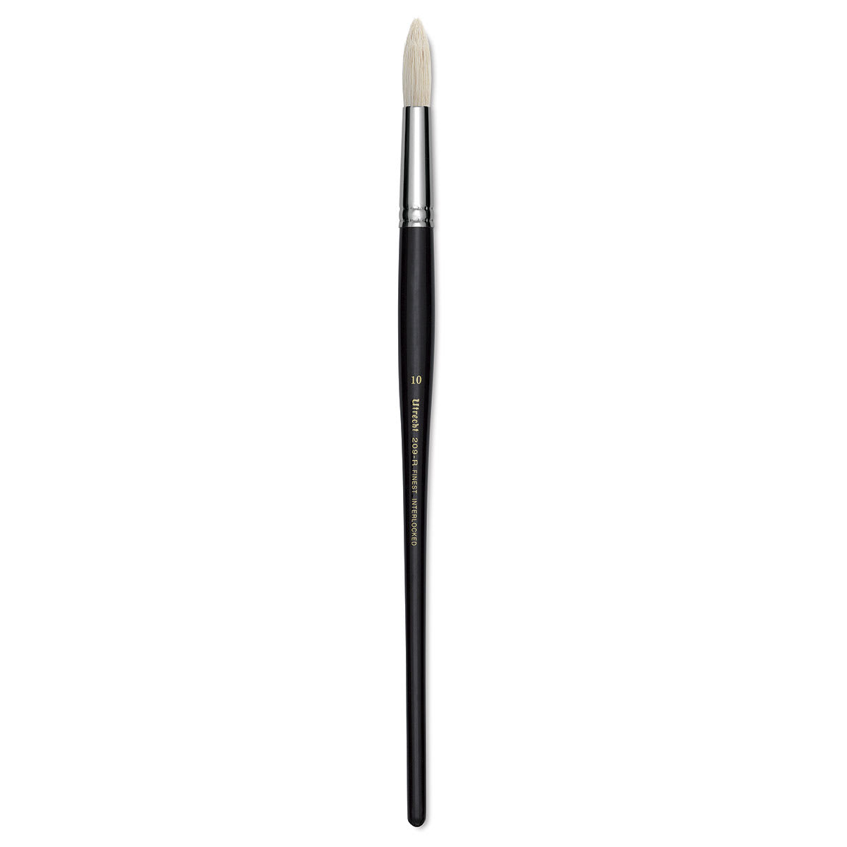 Utrecht Natural Chungking Pure Bristle Brush - Round, Size 10, Long Handle