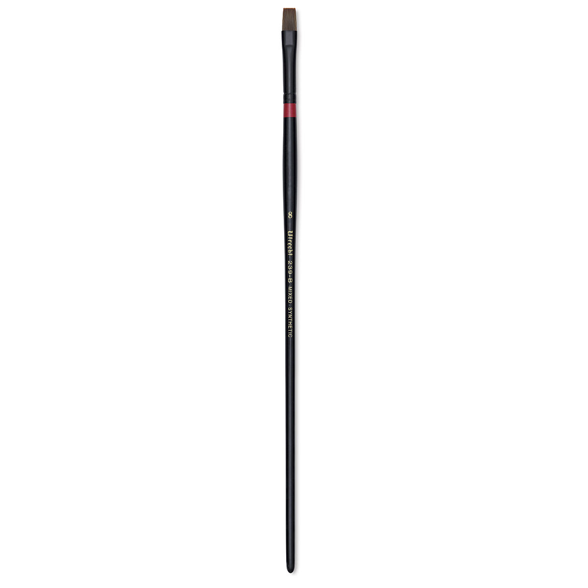 Utrecht Manglon Synthetic Brush - Bright, Size 8, Long Handle