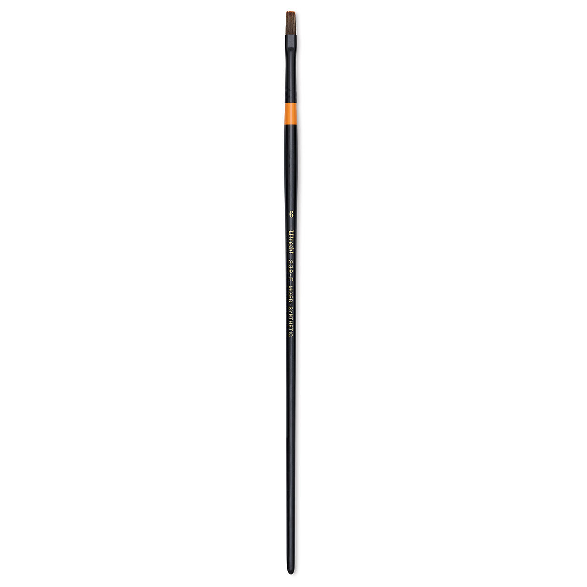 Utrecht Manglon Synthetic Brush - Flat, Size 6, Long Handle