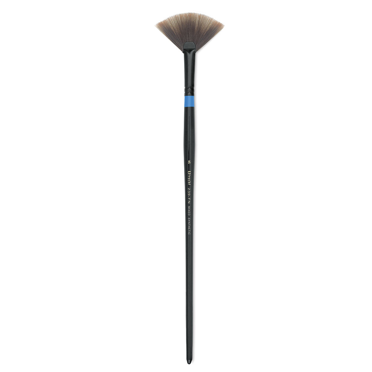 Utrecht Manglon Synthetic Brush - Fan, Size 8, Long Handle