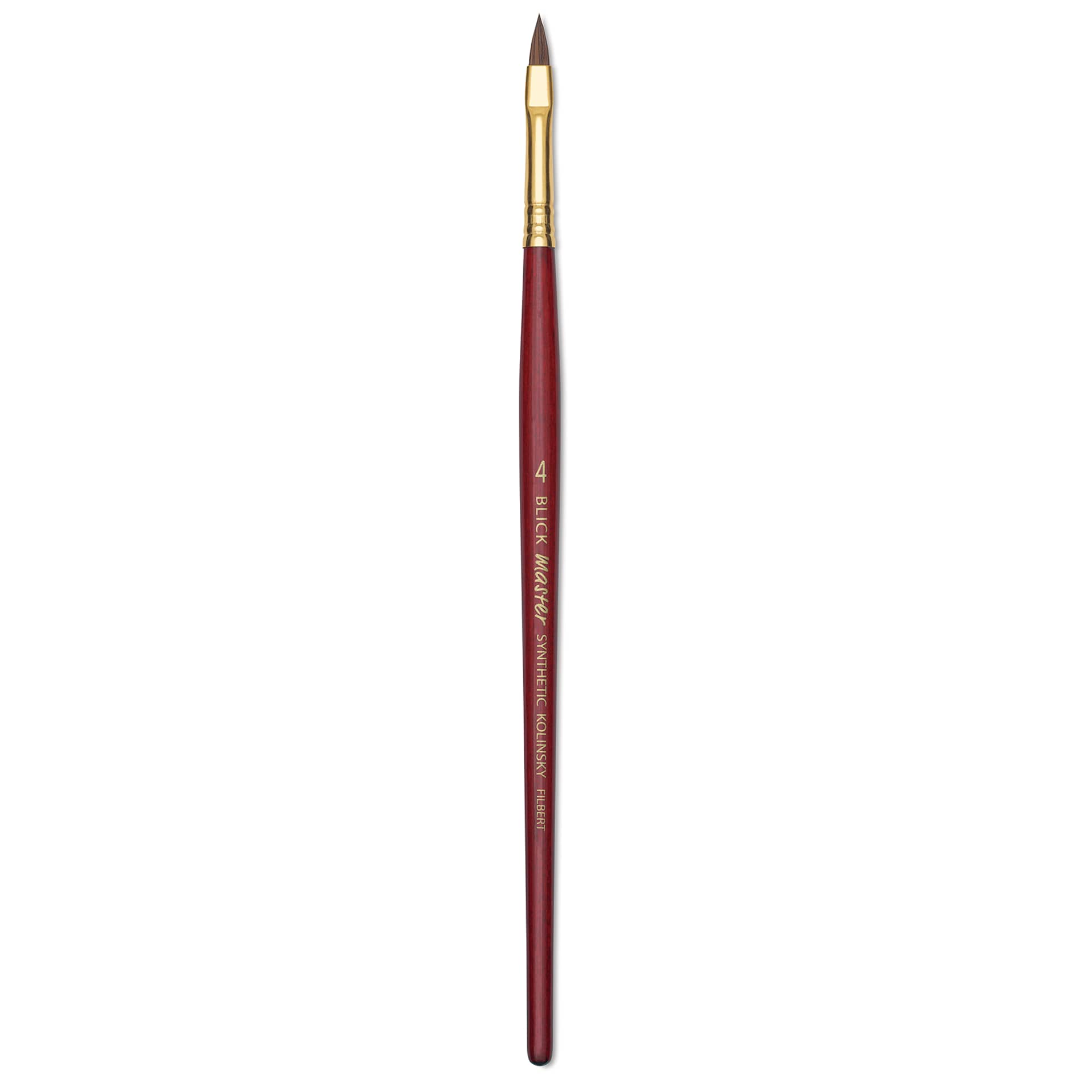 Blick Master Synthetic Kolinsky Brush - Short Handle, Filbert, Size 4