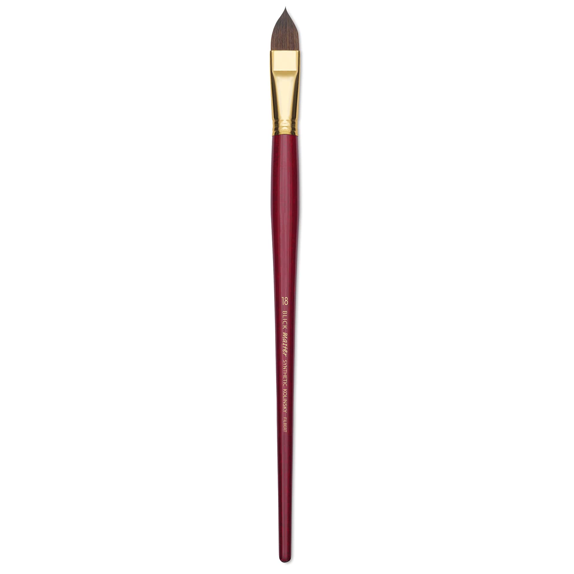 Blick Master Synthetic Kolinsky Brush - Long Handle, Filbert, Size 18