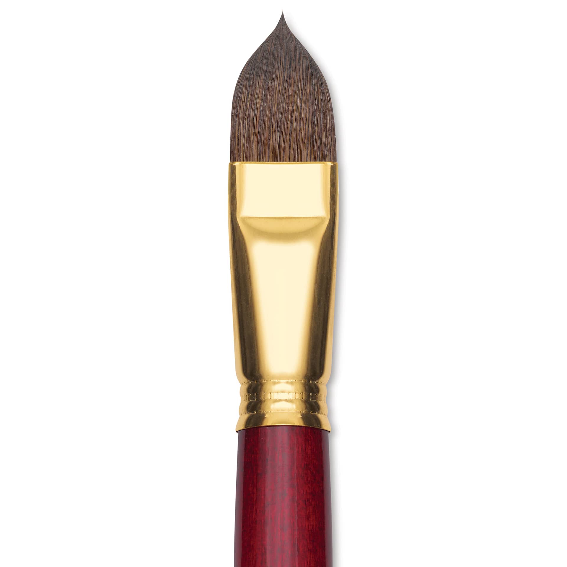 Blick Master Synthetic Kolinsky Brush - Long Handle, Filbert, Size 22, close-up