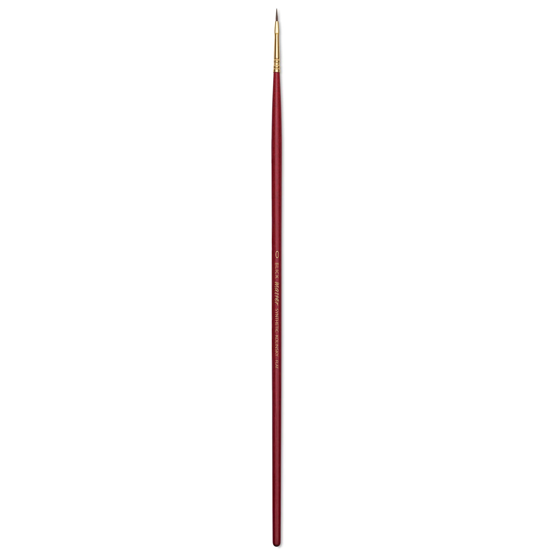 Blick Master Synthetic Kolinsky Brush - Long Handle, Flat, Size 0