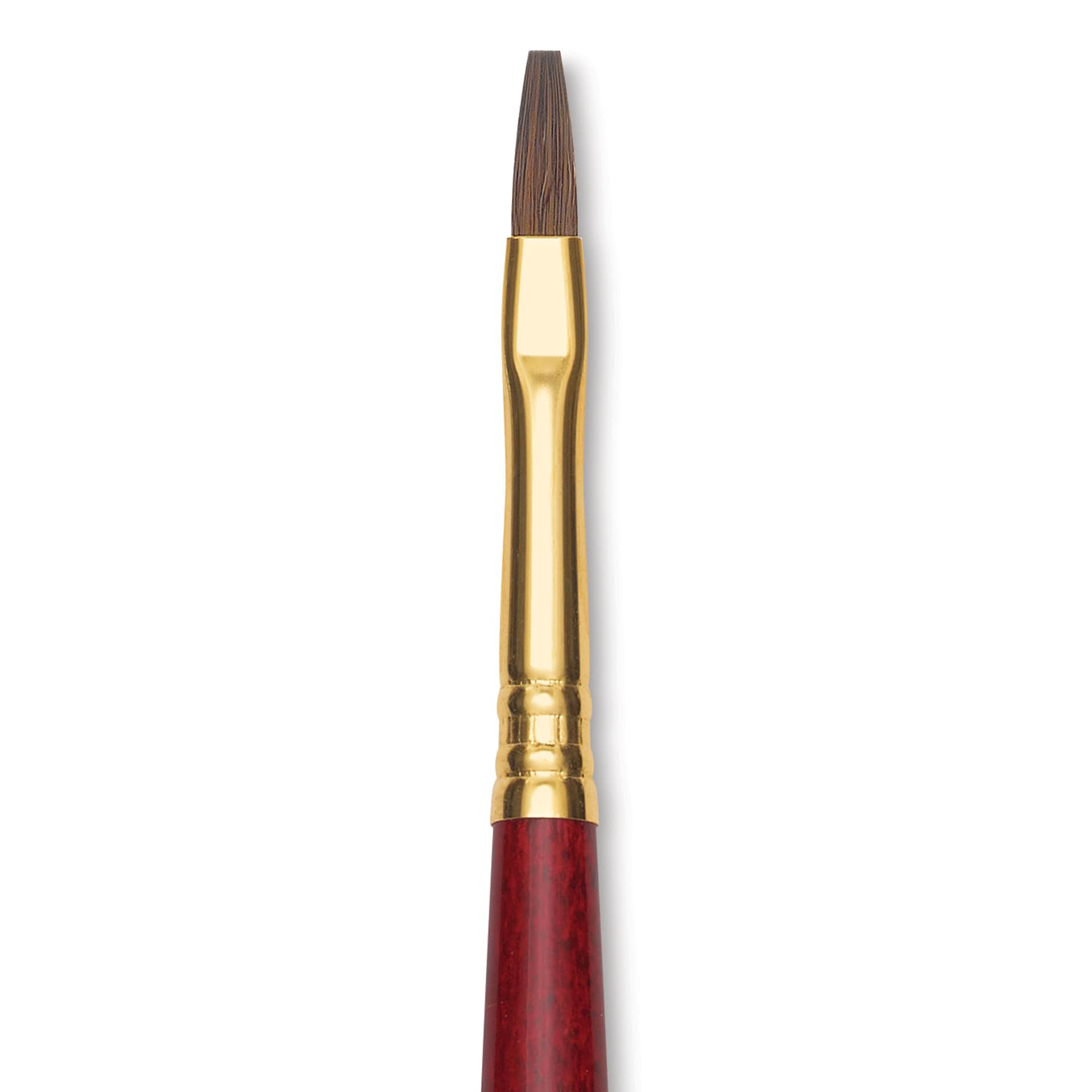 Blick Master Synthetic Kolinsky Brush - Long Handle, Flat, Size 4, close-up